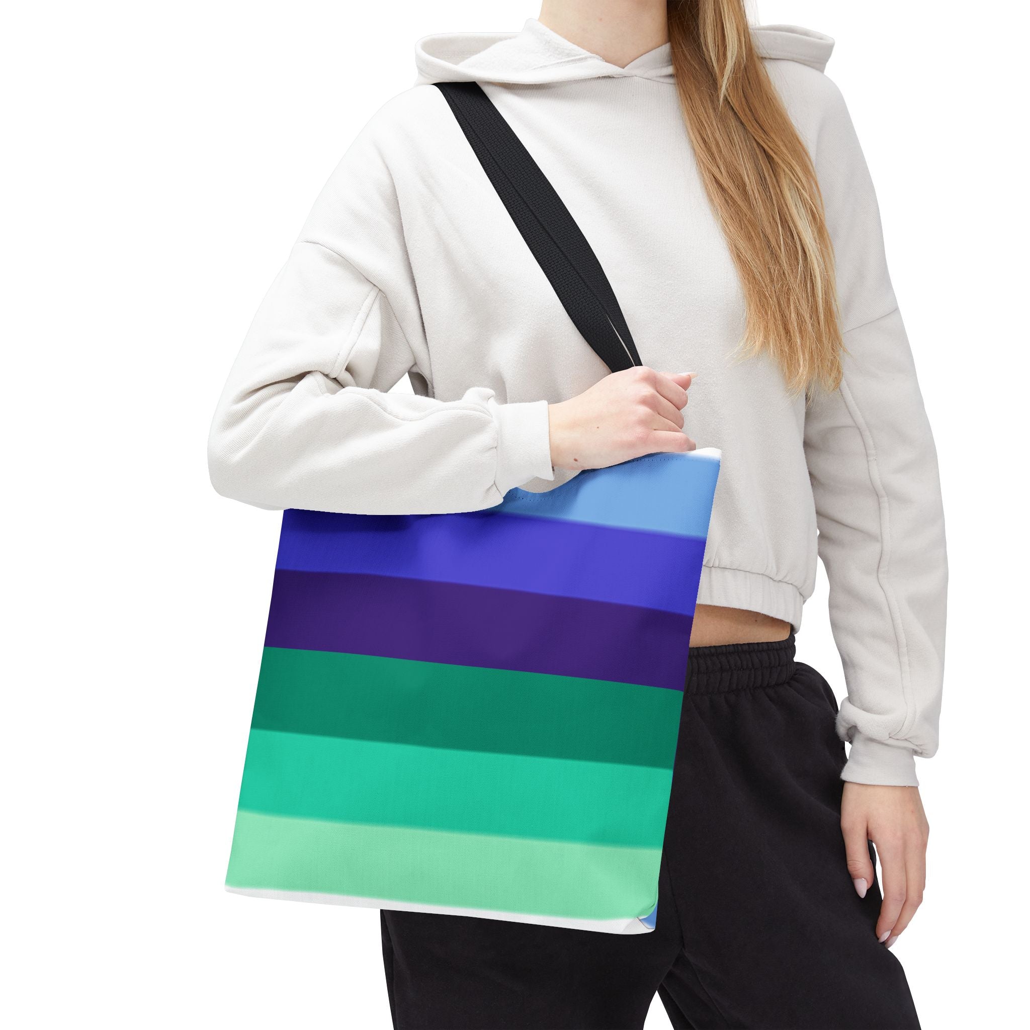 Gay Pride Flag Tote Bag – Durable Polyester, Multiple Sizes & Handle Colors | Inclusive LGBTQIA+ Accessory | Voce Lindx