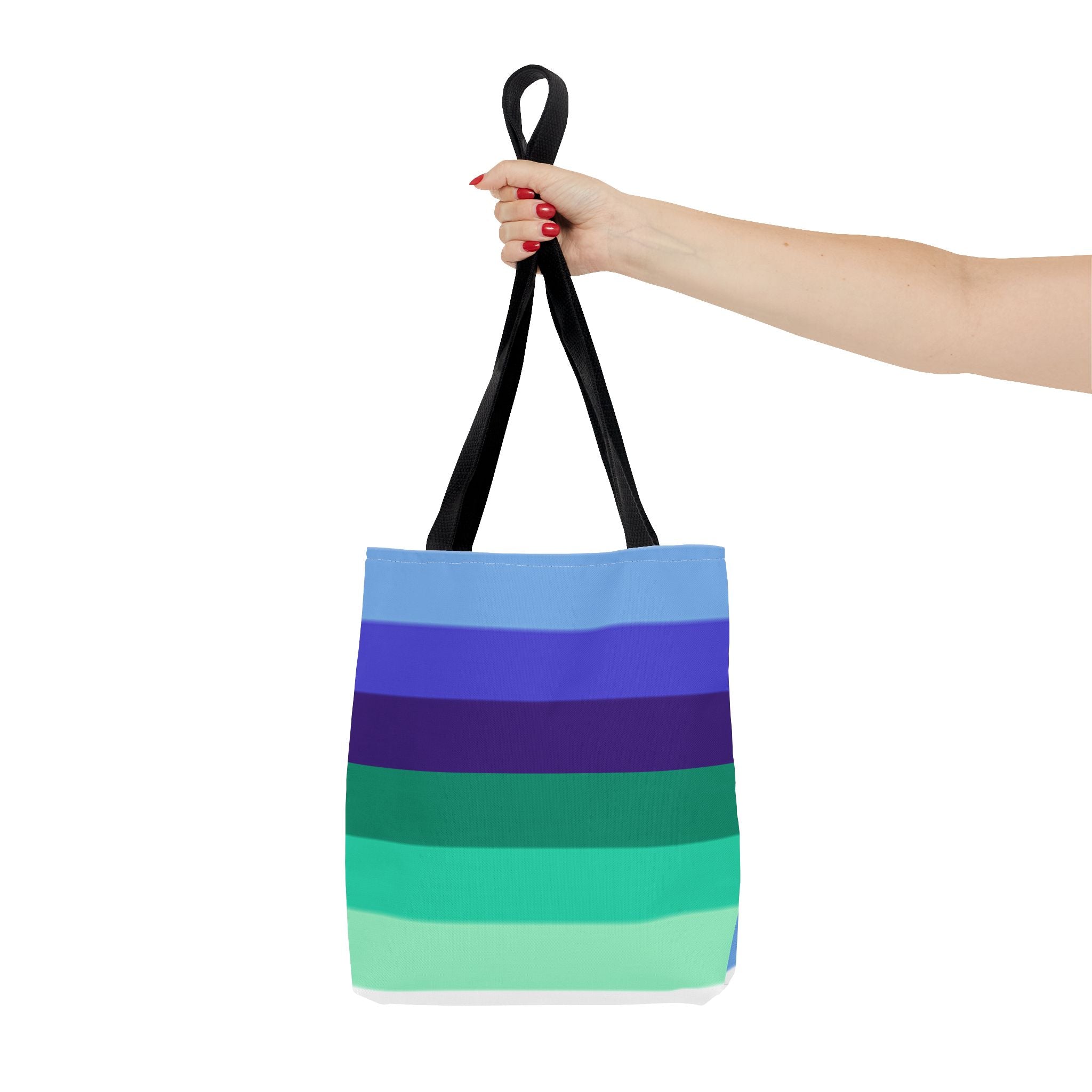 Gay Pride Flag Tote Bag – Durable Polyester, Multiple Sizes & Handle Colors | Inclusive LGBTQIA+ Accessory | Voce Lindx