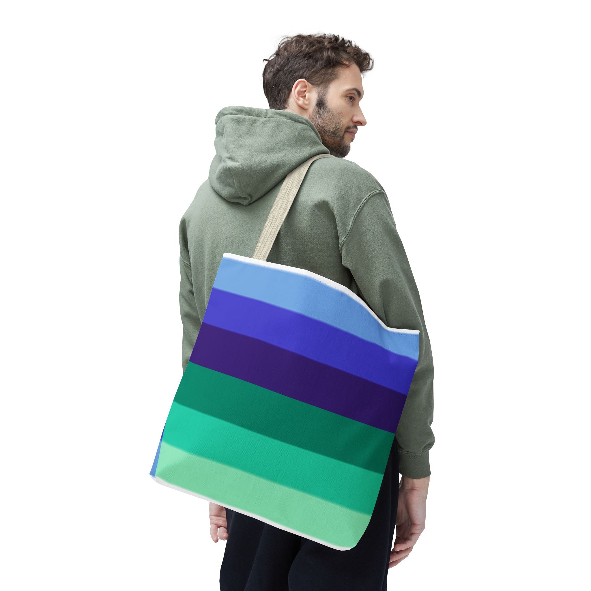 Gay Pride Flag Tote Bag – Durable Polyester, Multiple Sizes & Handle Colors | Inclusive LGBTQIA+ Accessory | Voce Lindx