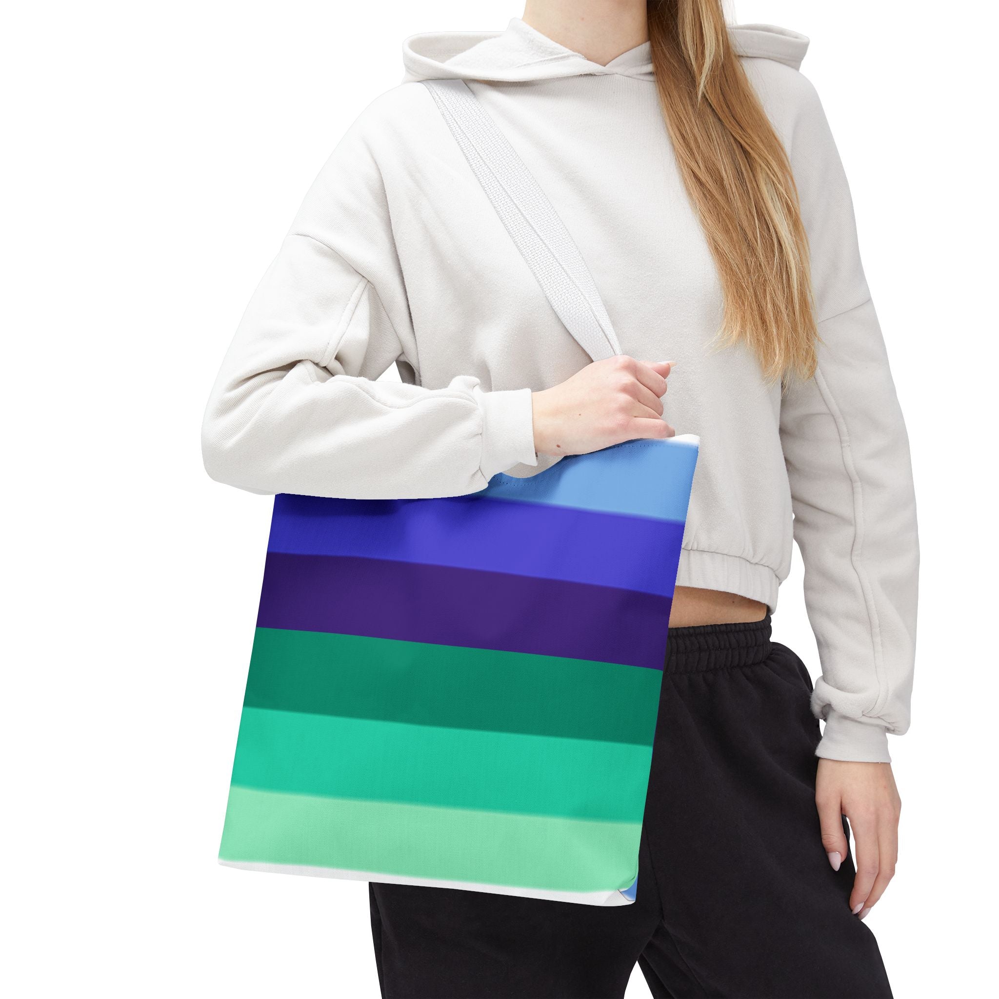 Gay Pride Flag Tote Bag – Durable Polyester, Multiple Sizes & Handle Colors | Inclusive LGBTQIA+ Accessory | Voce Lindx