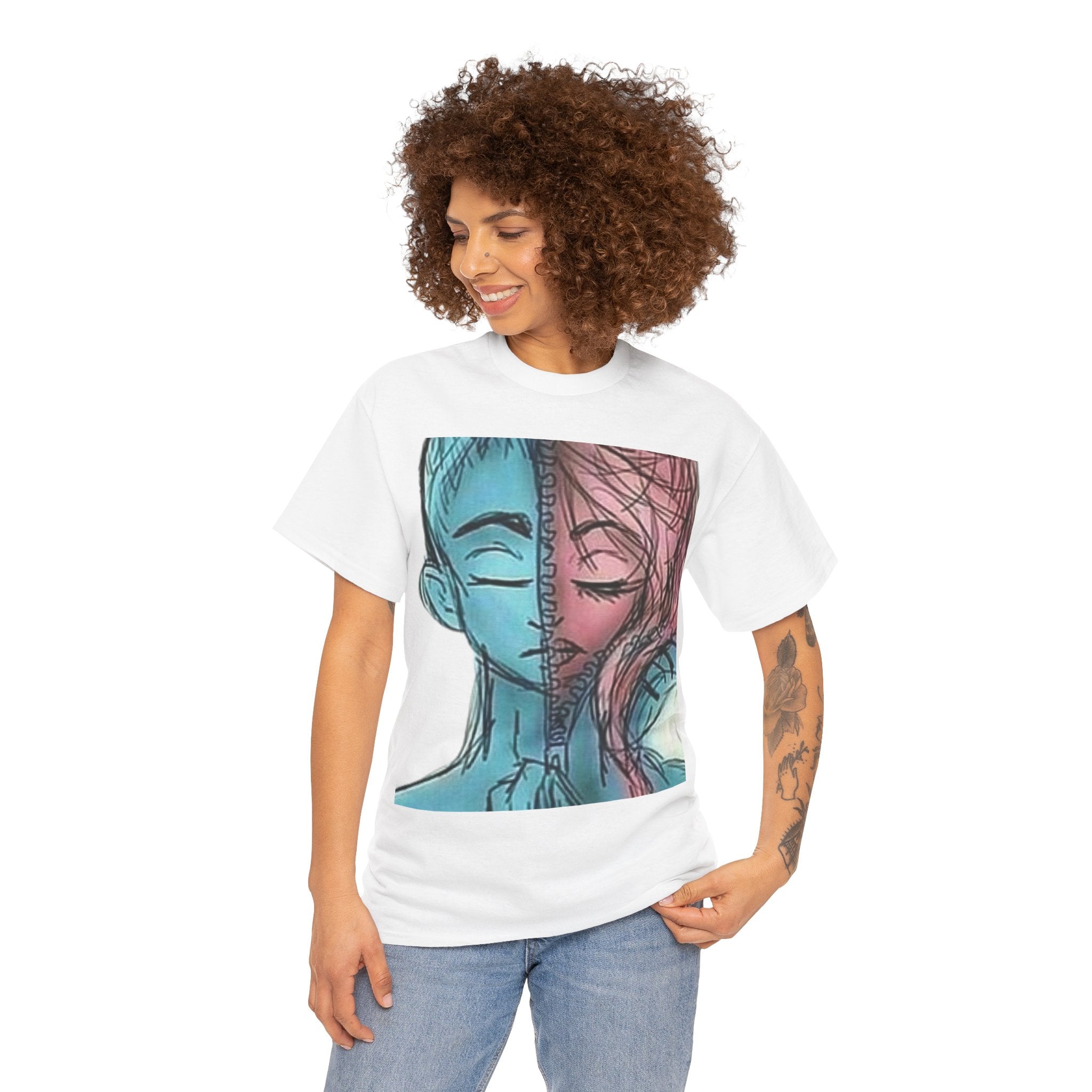 Gender-Free Heavy Cotton Tee – Classic Fit, 100% Cotton, Inclusive Basic Wardrobe Staple | Voce Lindx