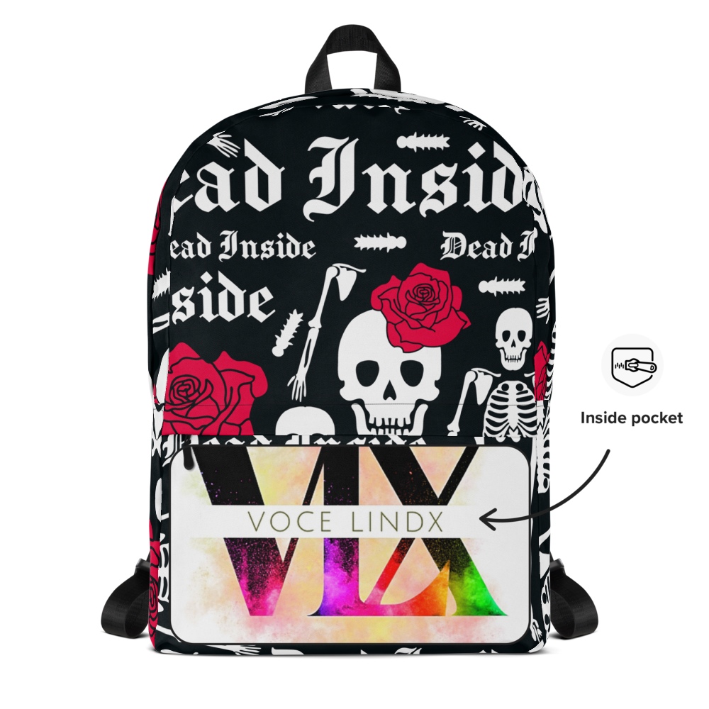 Dead Inside Backpack – Exclusive Print, Vegan & Eco-Friendly, Water-Resistant | Voce Lindx