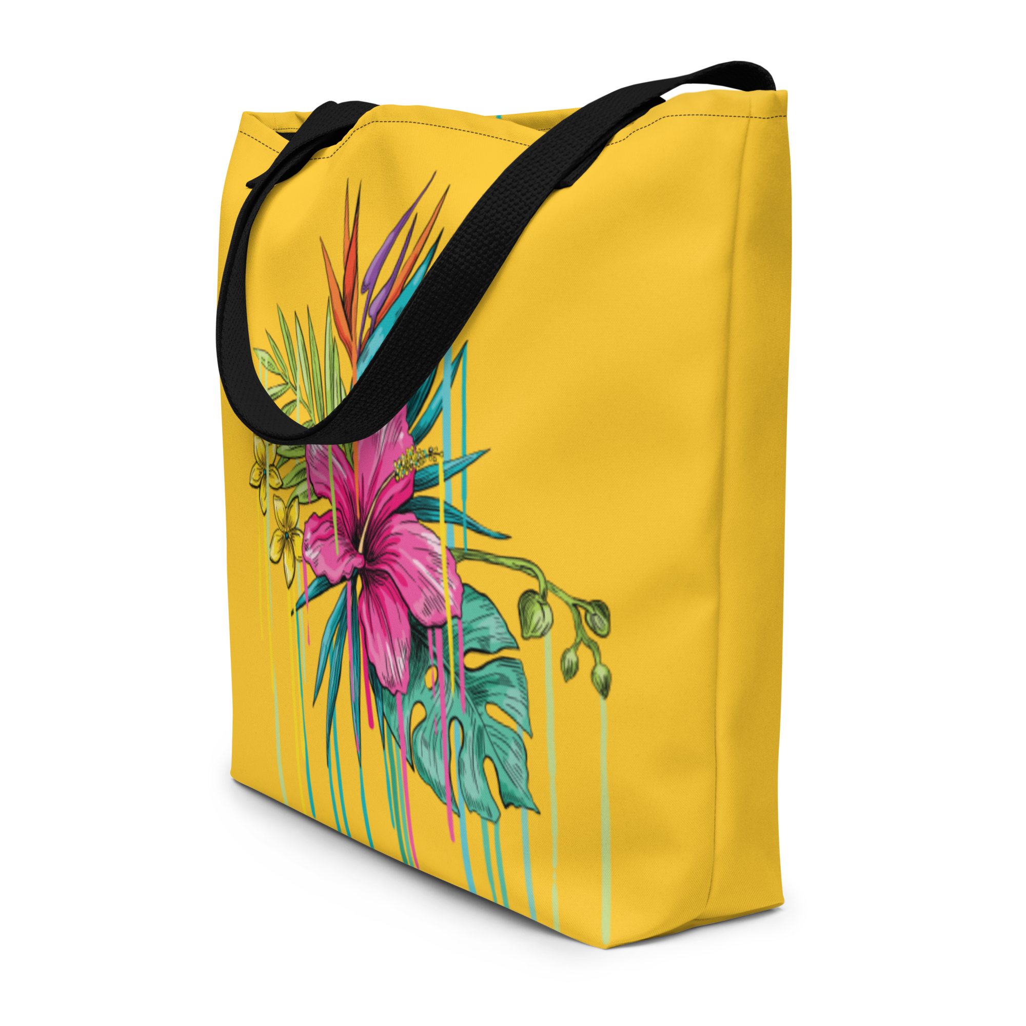 Large Tote Bag – Pink Flower | Spacious, Durable & Stylish