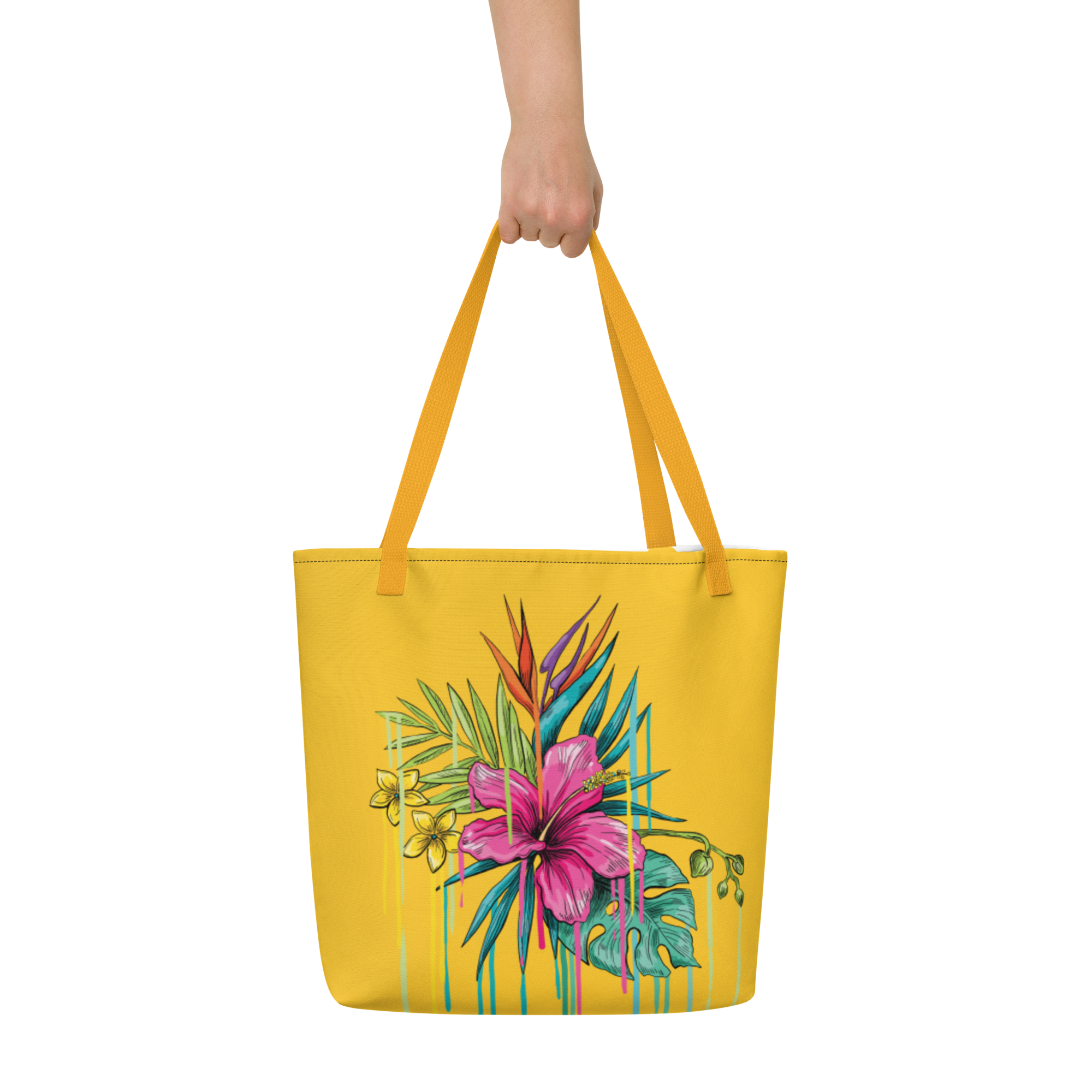 Large Tote Bag – Pink Flower | Spacious, Durable & Stylish