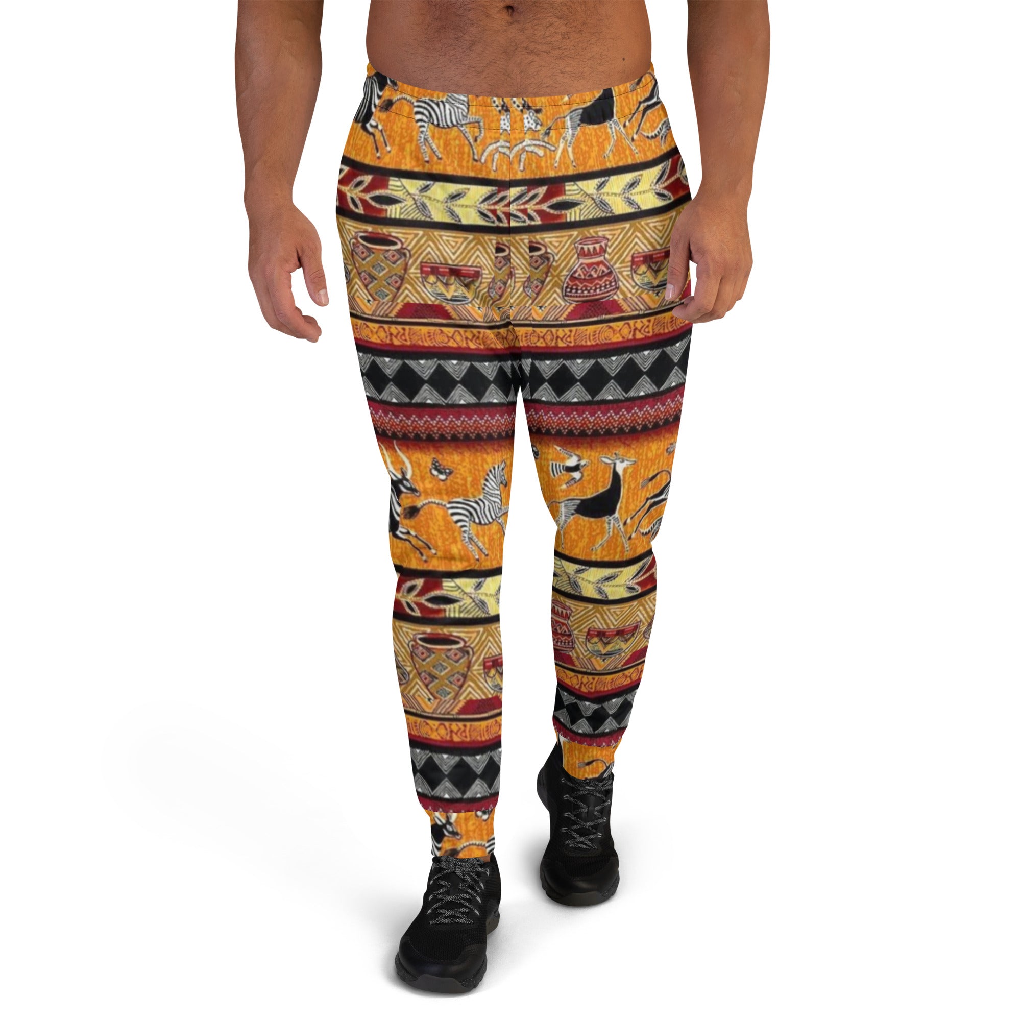 VOCE LINDX African Animals Joggers – 100 % Polyester Sublimation Print – Inclusive & Durable Lounge Pants