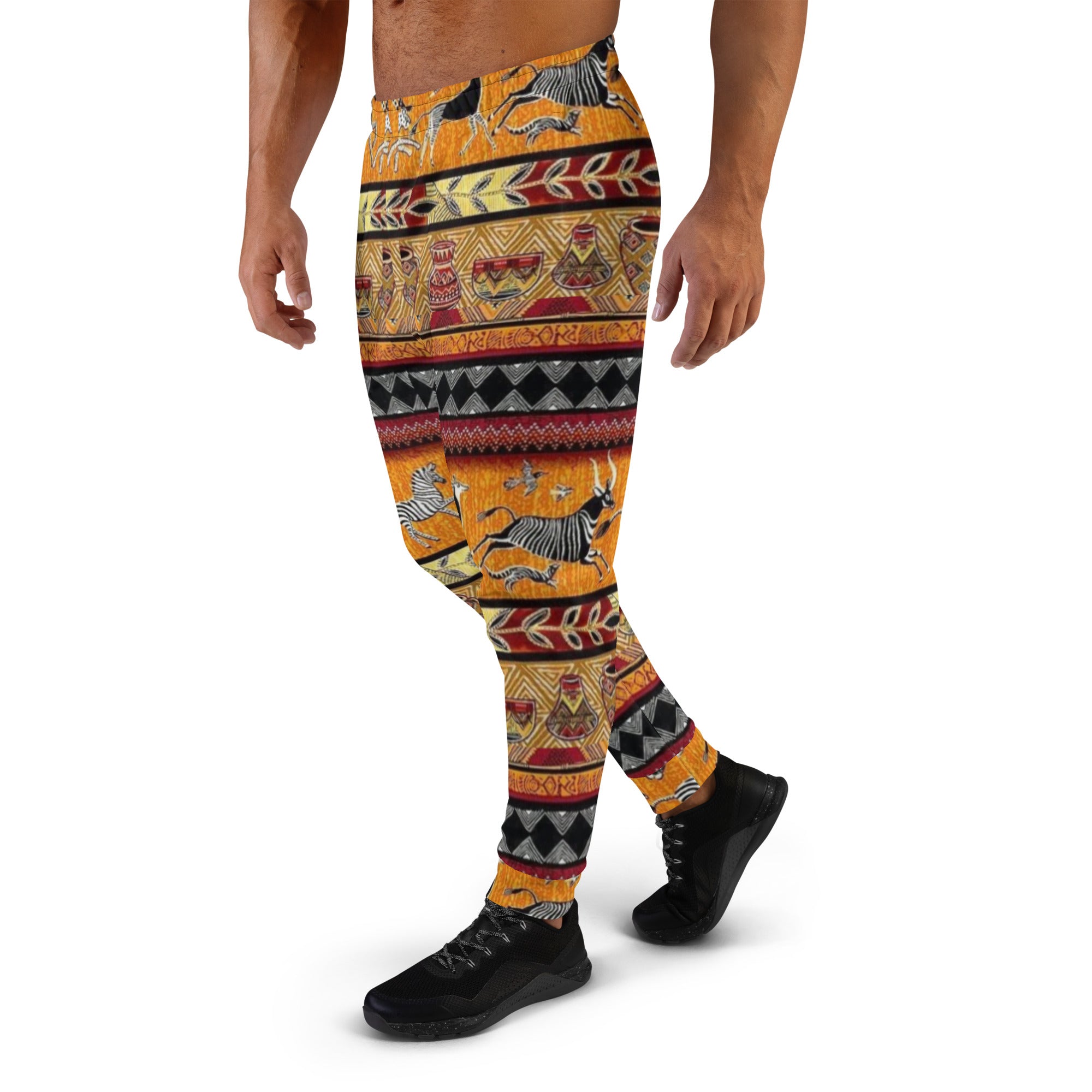 VOCE LINDX African Animals Joggers – 100 % Polyester Sublimation Print – Inclusive & Durable Lounge Pants