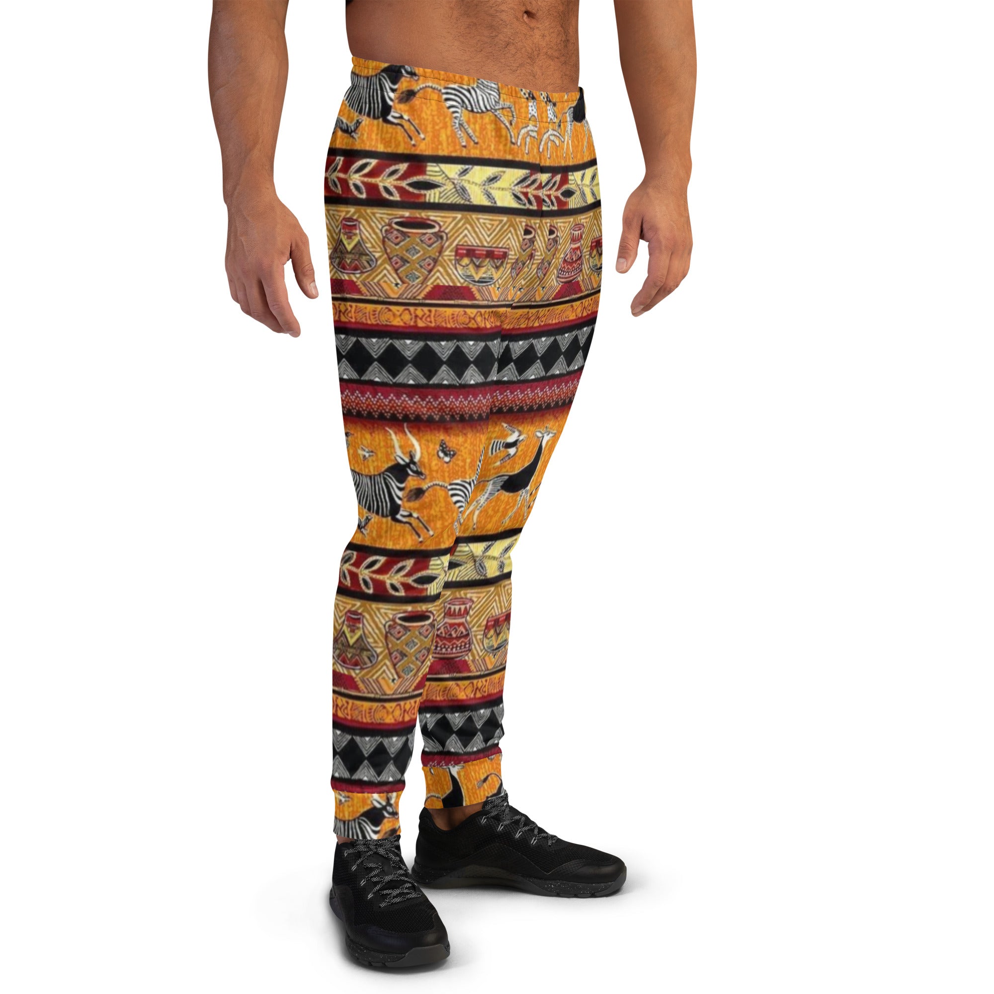 VOCE LINDX African Animals Joggers – 100 % Polyester Sublimation Print – Inclusive & Durable Lounge Pants
