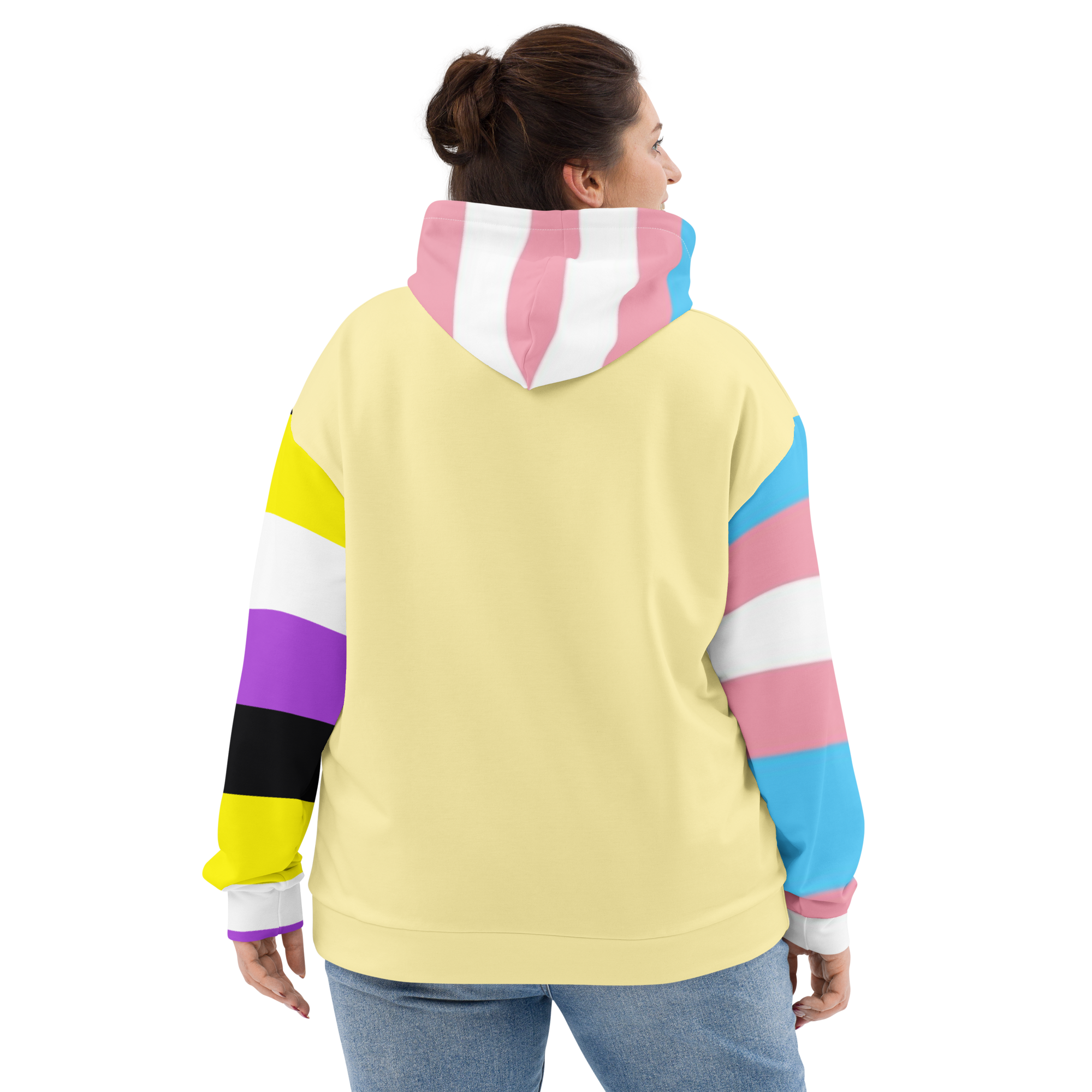 Trans + Non-Binary Flag Hoodie – Inclusive Pride Fashion | Comfortable & Gender-Free Statement Wear