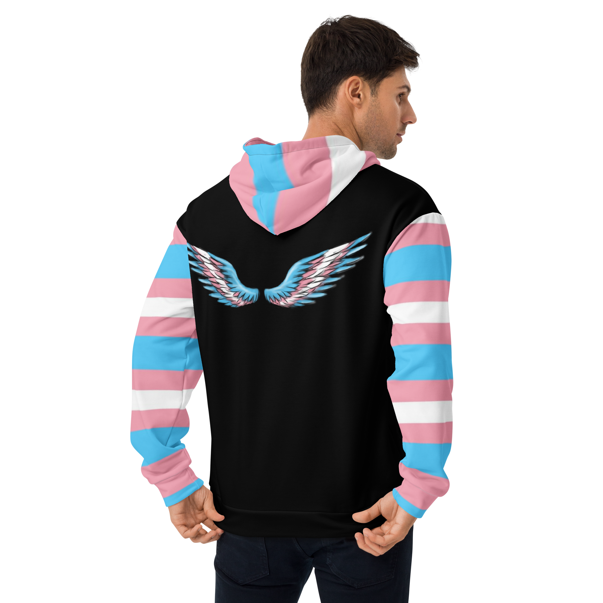 Transgender Flag Hoodie – Relaxed Fit, Premium Cotton Blend | Visible Pride Wear
