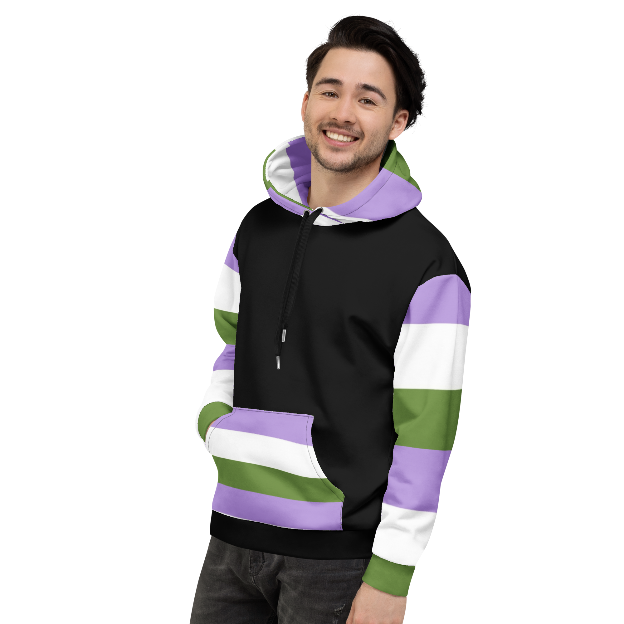 Genderqueer Pride Hoodie – Empowering Statement Design | Soft & Durable Fit