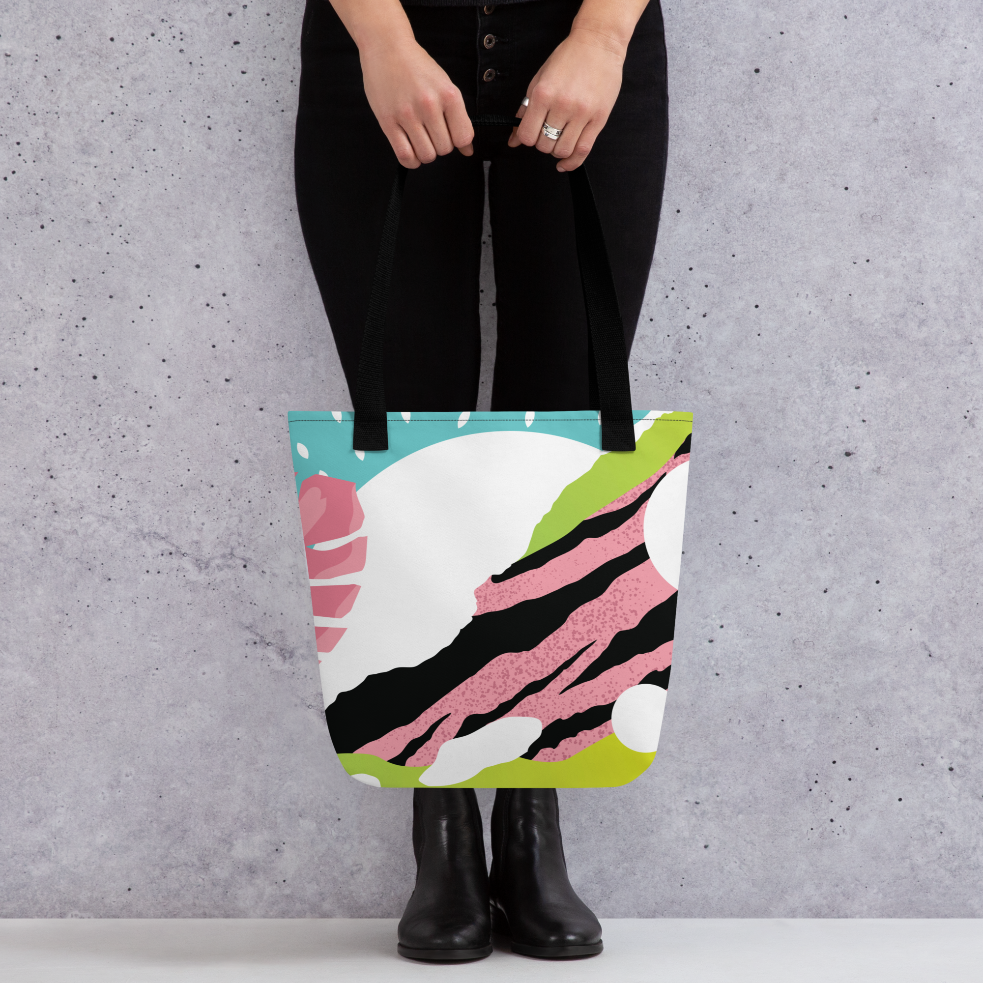 Large Abstract Floral Tote Bag – Durable, Colourful, Eco-Friendly Shoulder Bag for Everyday Use