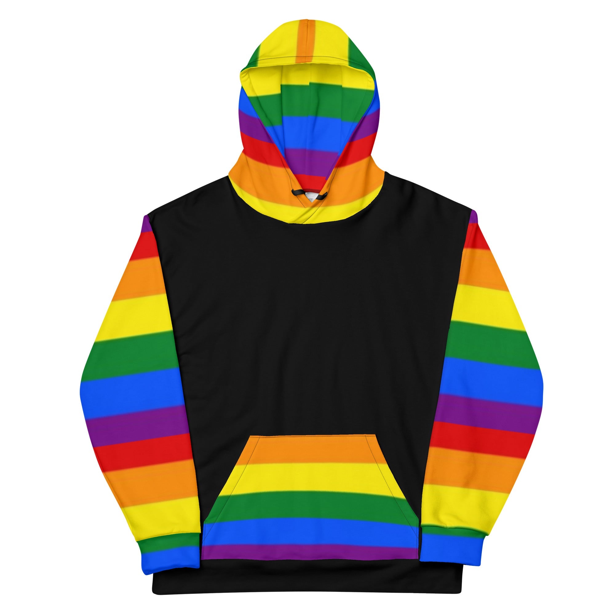 Rainbow Pride Flag Hoodie – LGBTQIA+ Statement | Colourful, Soft & Eco-Conscious Fit