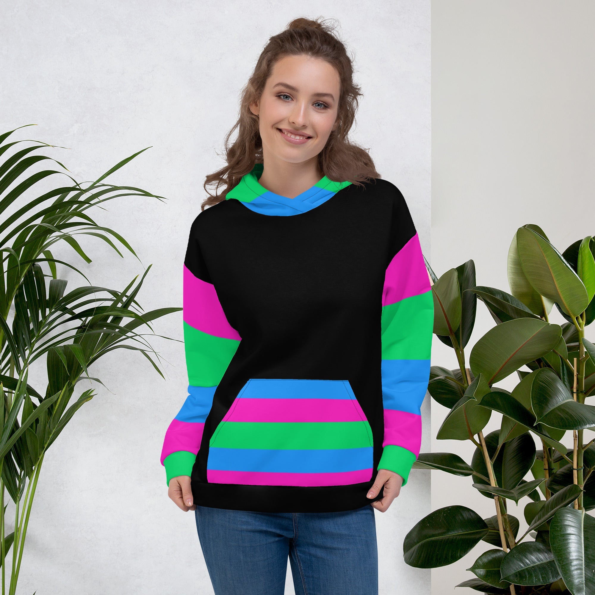 Polysexual Pride Flag Hoodie – Bright, Inclusive & Sustainable Statement Wear