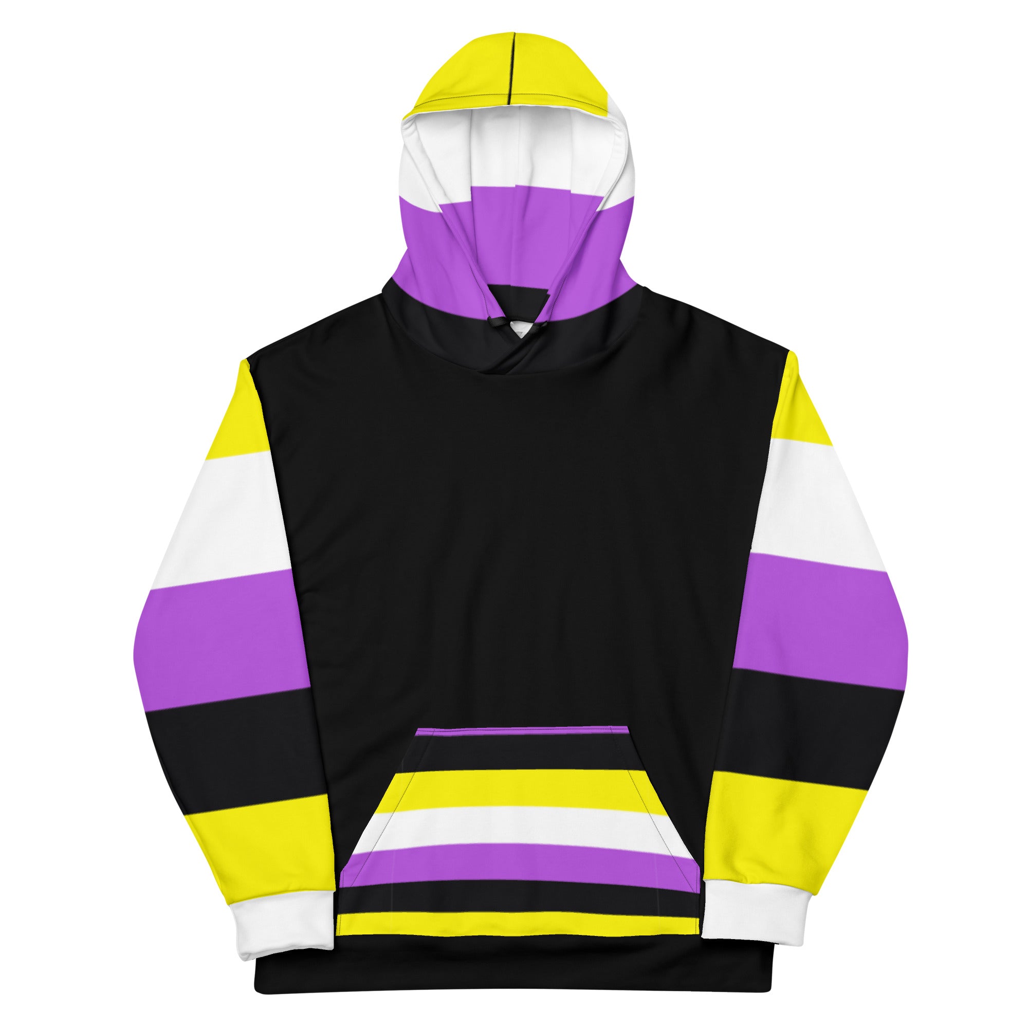 Non-Binary Pride Flag Hoodie – Soft, Sustainable & Inclusive Pridewear