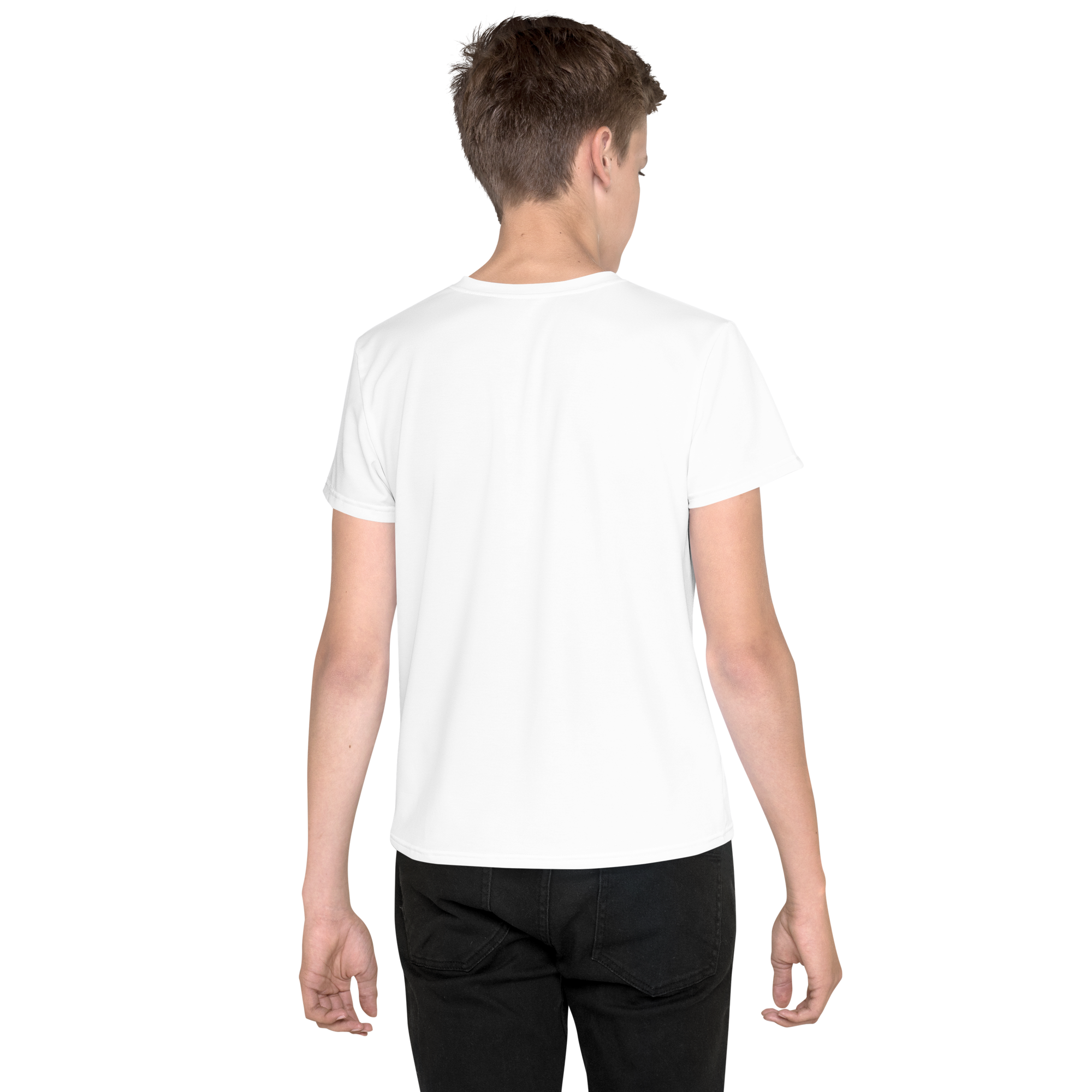 Youth Crew Neck T-Shirt – Frankenstein Cartoon Print | Black Kids Tee | 100% Cotton