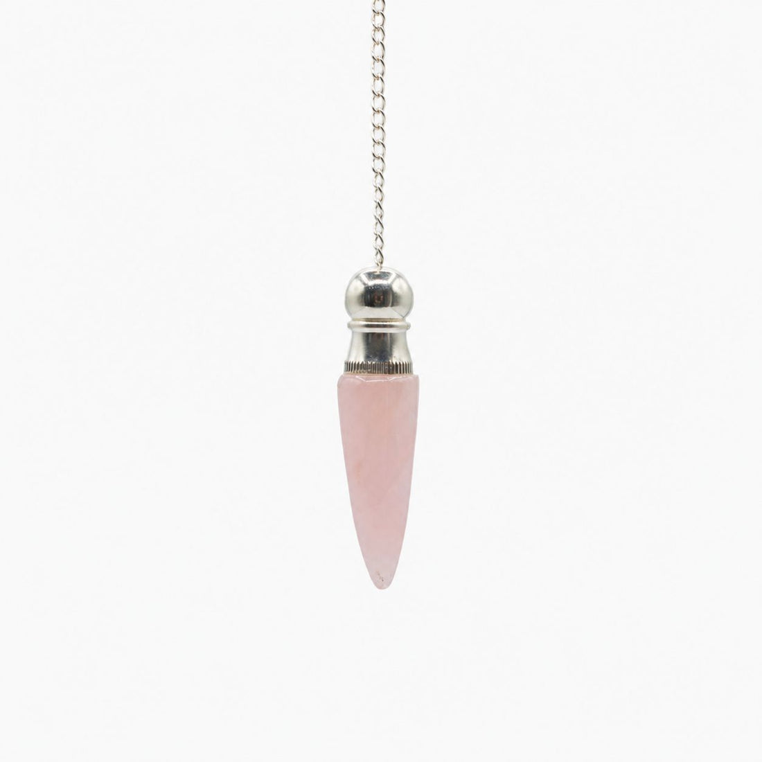 Secret Cavity Rose Quartz Pendulum, Silver Plated – photo 2