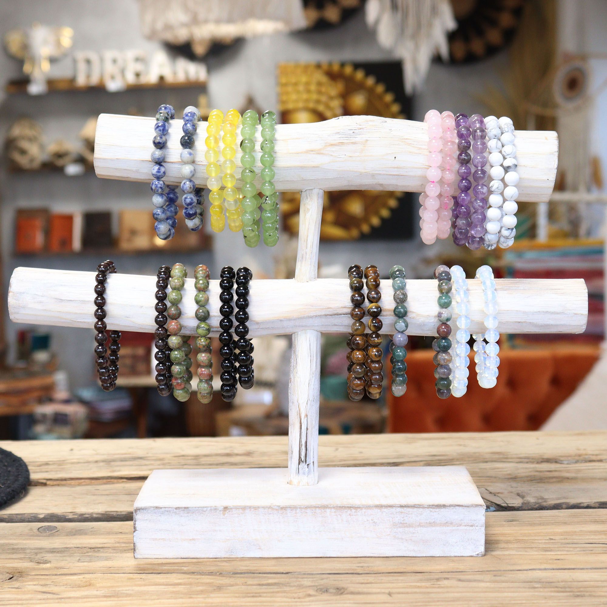 Amethyst Power Bracelet, Beaded Crystal Bracelet (8mm)