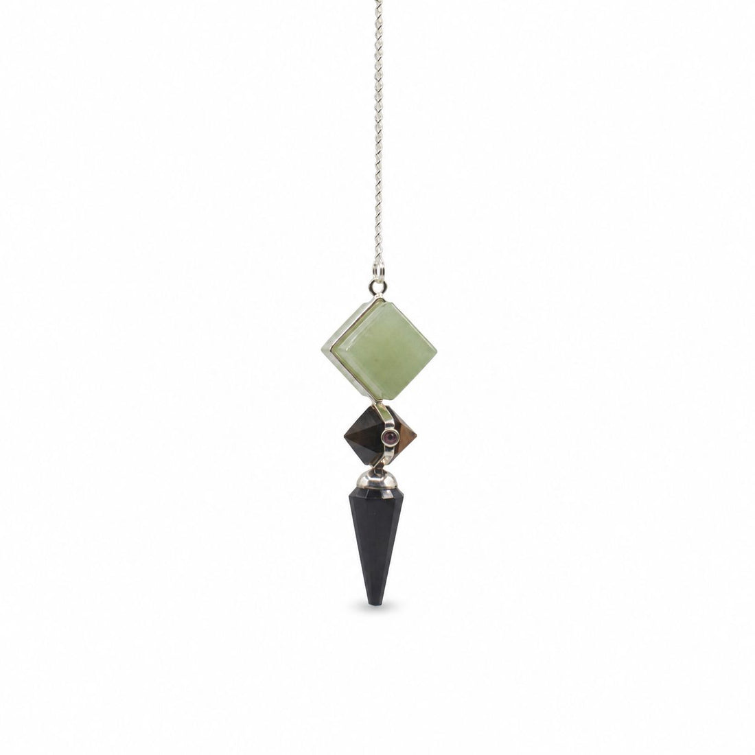 Builder of Realms Black Agate, Green Aventurine & Tiger Eye Pendulum – photo 2
