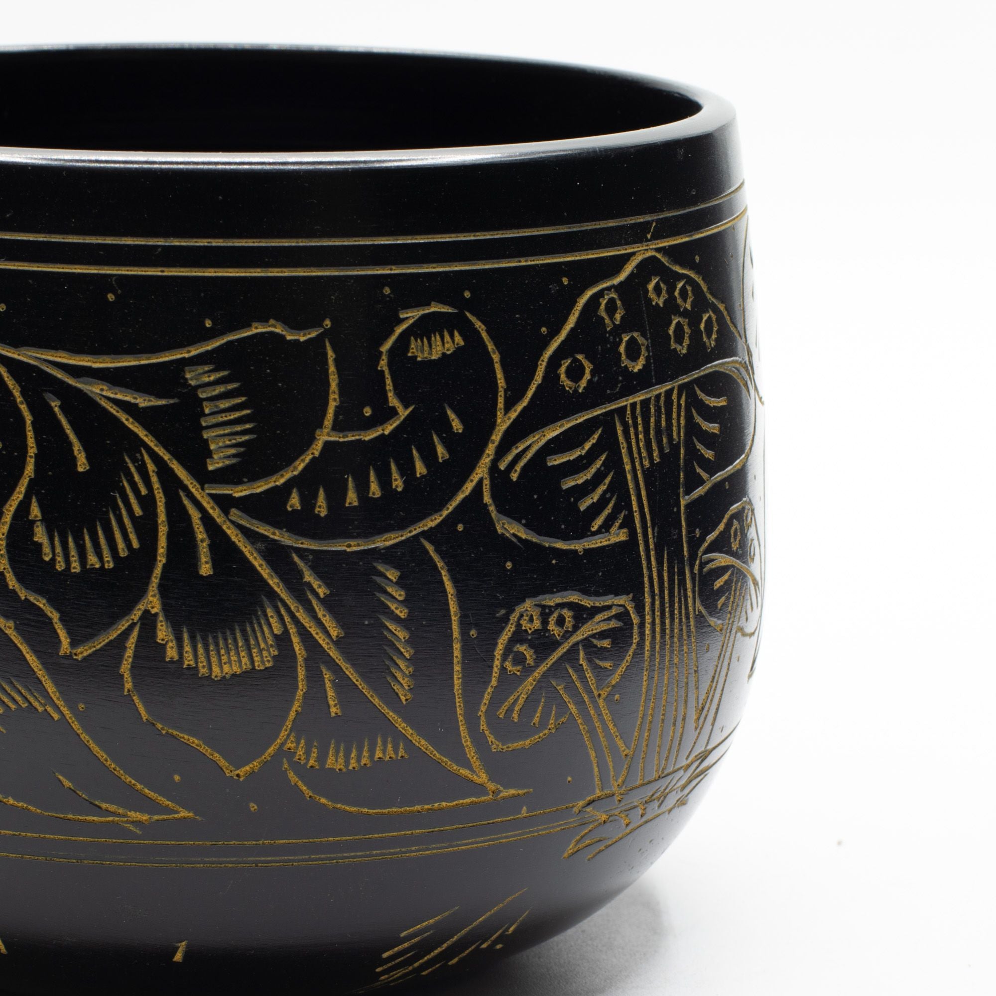 Cauldron Tibetan Singing Bowl, Magic Mushroom, Yellow 15cm