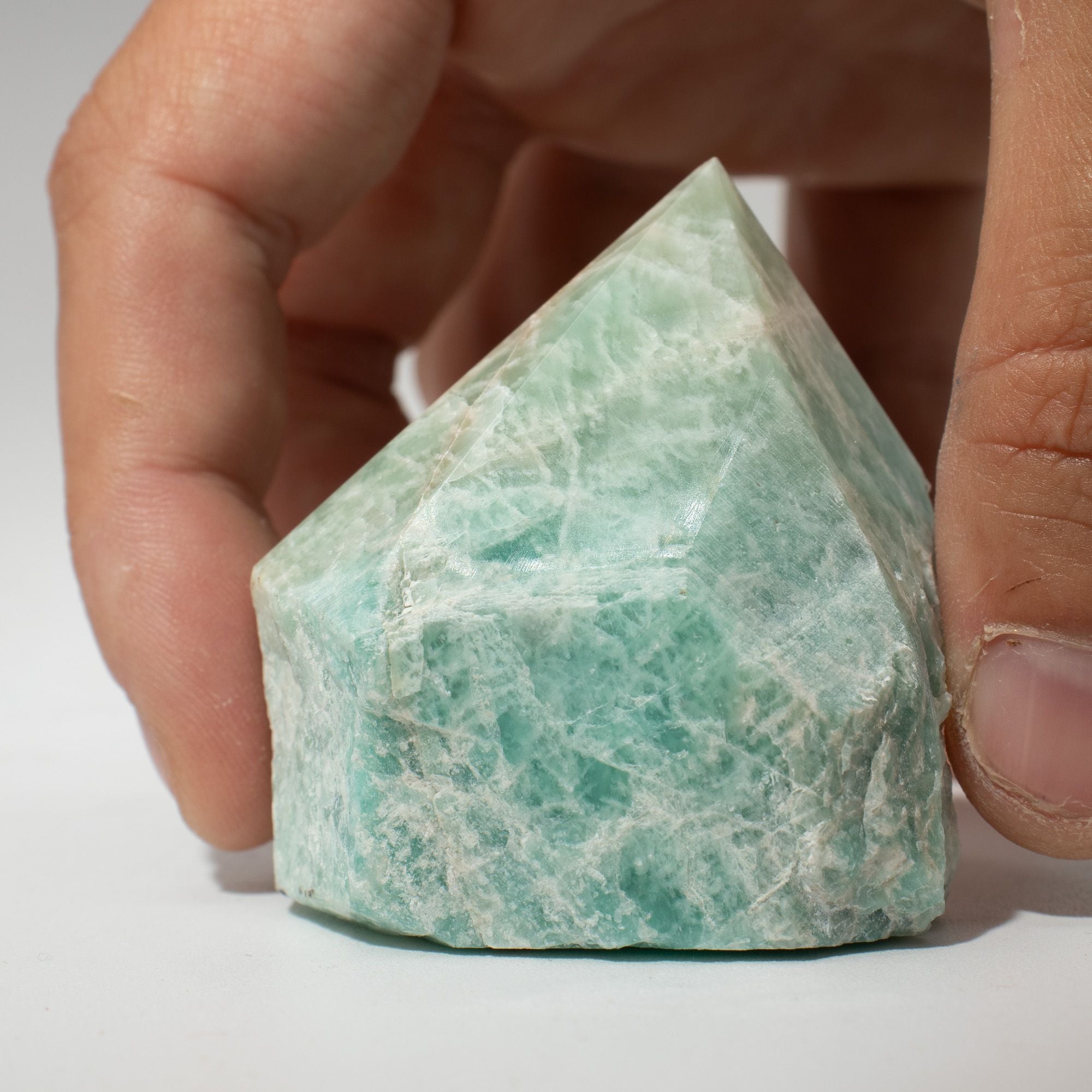 Amazonite Polished Crystal Points, Set of 5-6