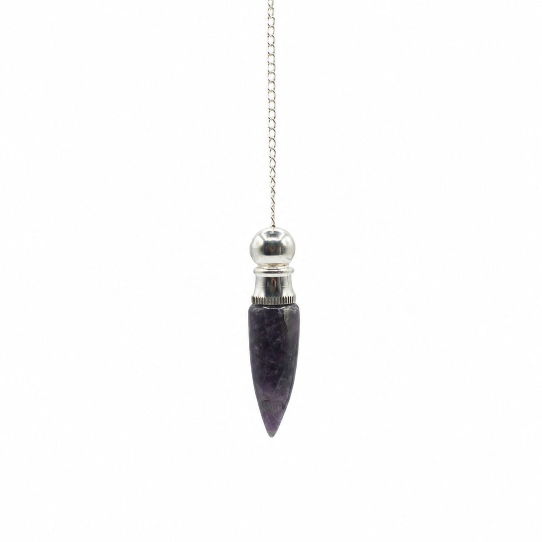 Secret Cavity Amethyst Pendulum, Silver Plated – photo 2