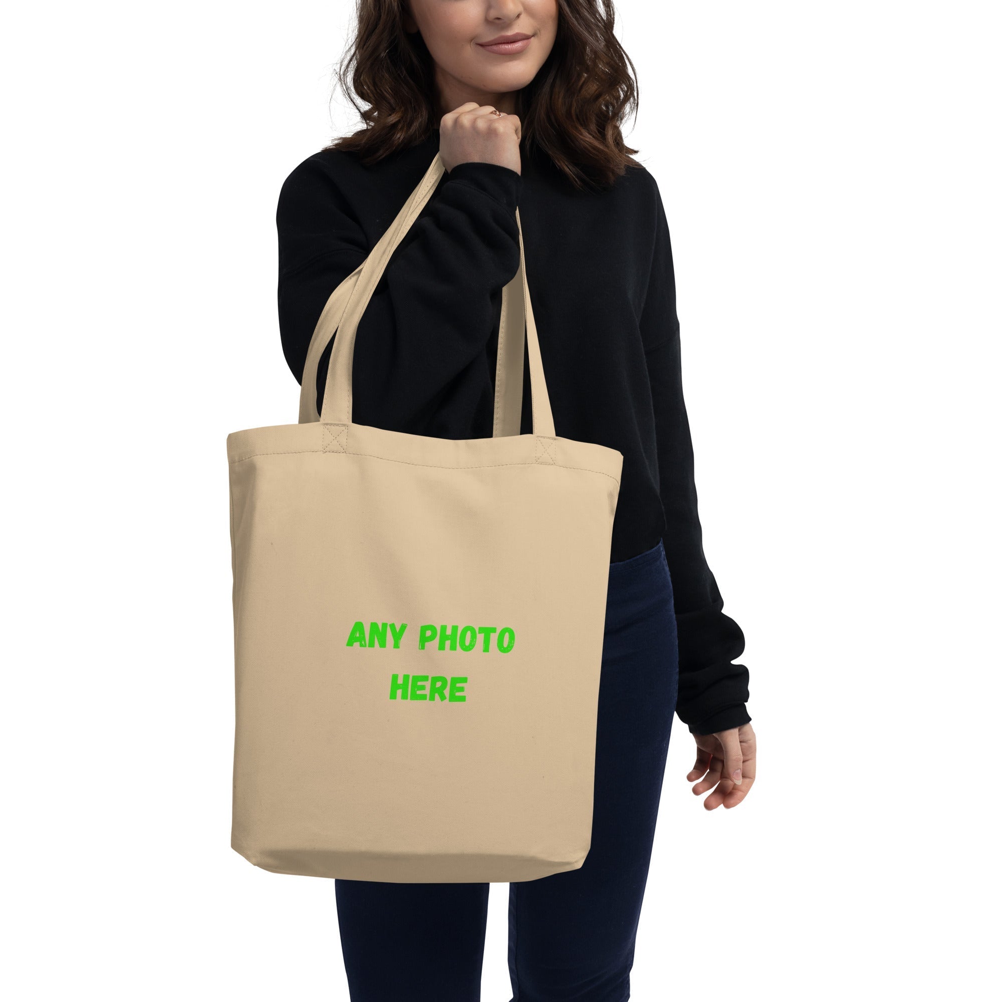VOCE LINDX Eco Tote Bag – Upload Your Photo or Design – Reusable Cotton Canvas Shopper