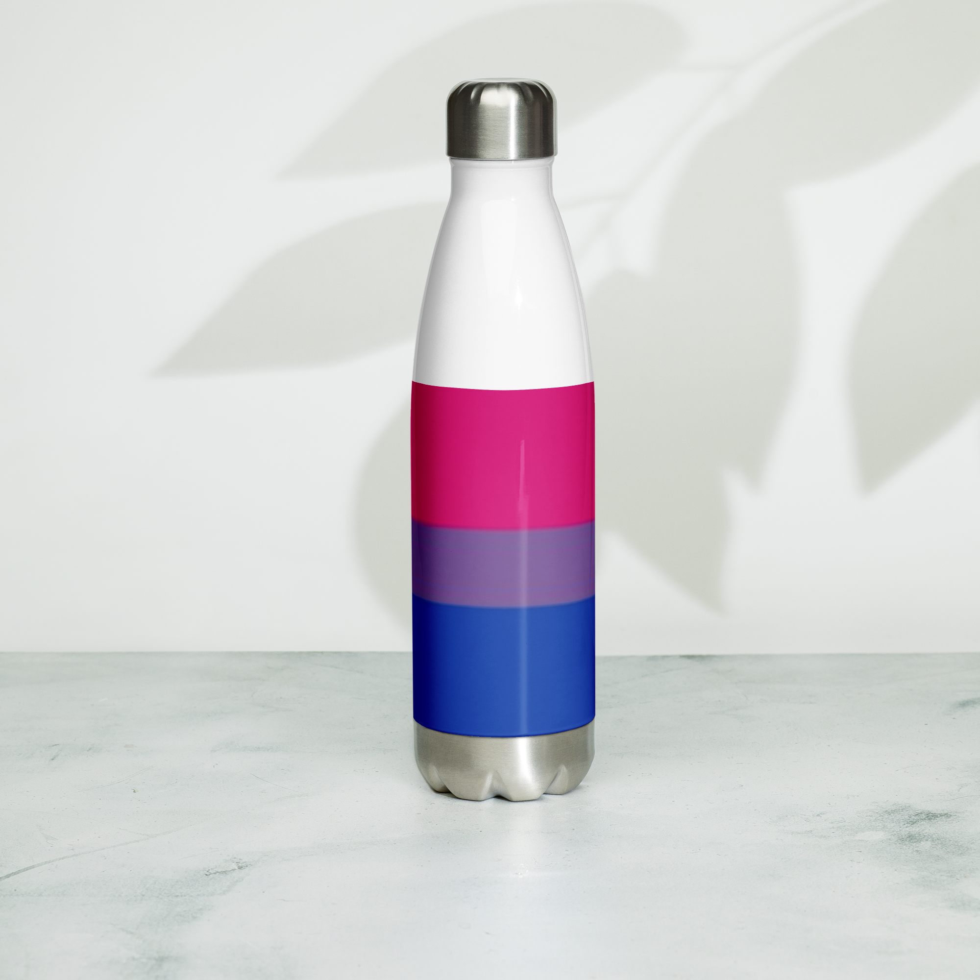 VOCE LINDX Bisexual Flag Stainless Steel Water Bottle – 500ml Double-Walled, Leak-Proof, Gloss Finish