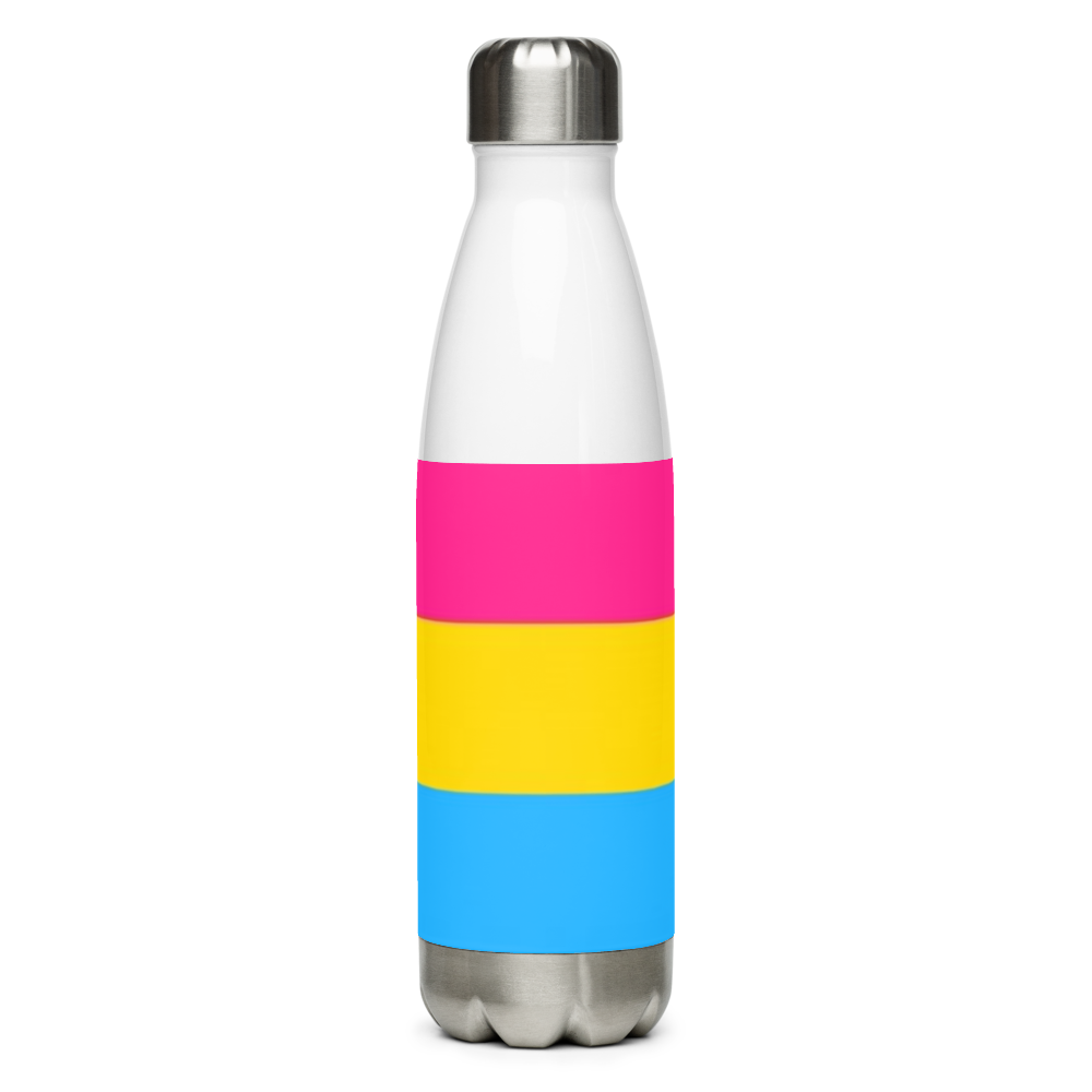 VOCE LINDX Pansexual Flag Stainless Steel Water Bottle – 500ml Insulated, Leak-Proof, BPA-Free, Gloss Finish