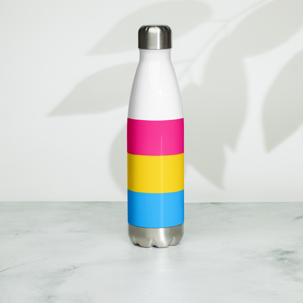 VOCE LINDX Pansexual Flag Stainless Steel Water Bottle – 500ml Insulated, Leak-Proof, BPA-Free, Gloss Finish