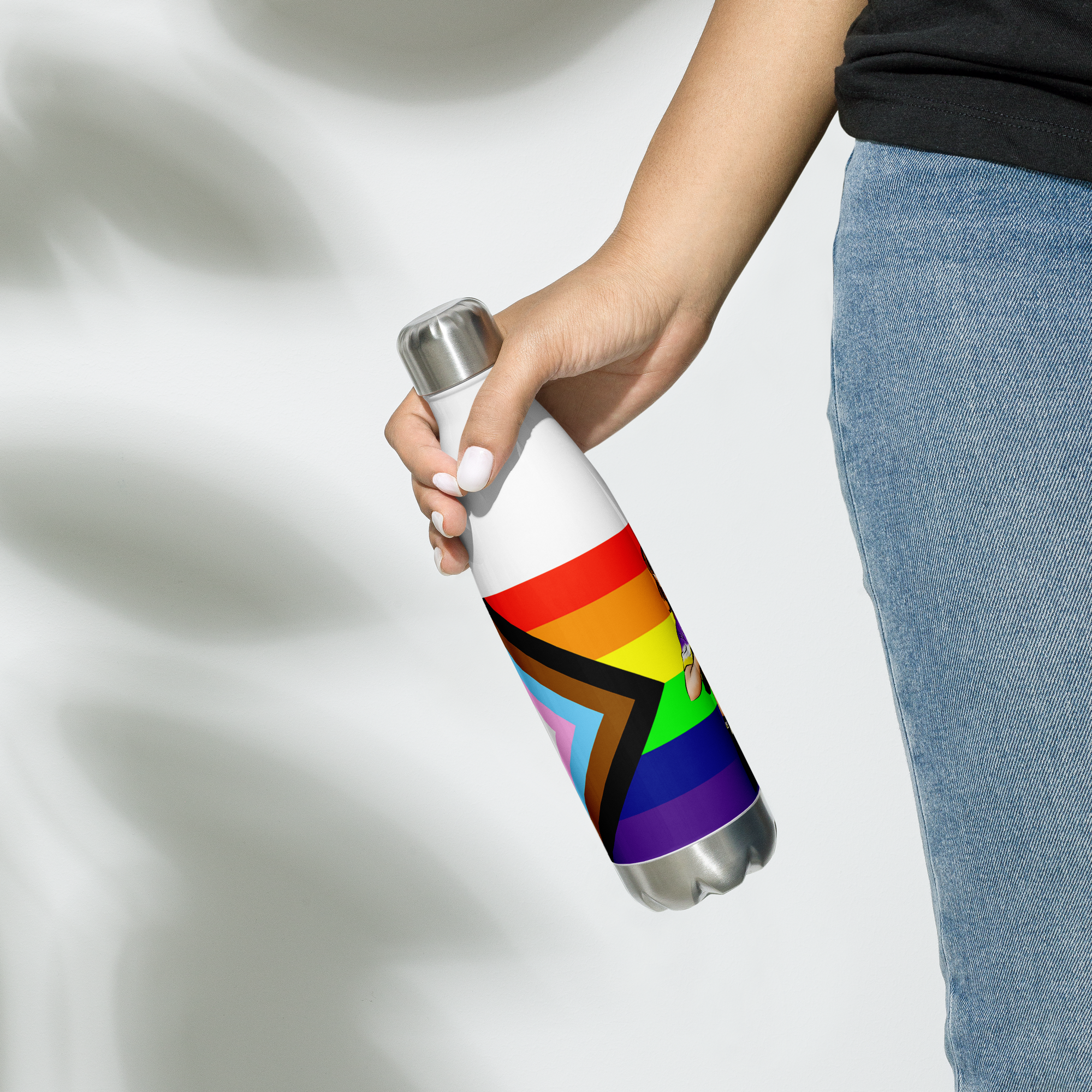 VOCE LINDX Intersex-Inclusive Nonbinary “Gender Is Over” Stainless Steel Water Bottle – 500 ml Vacuum Flask, Leak‑Proof