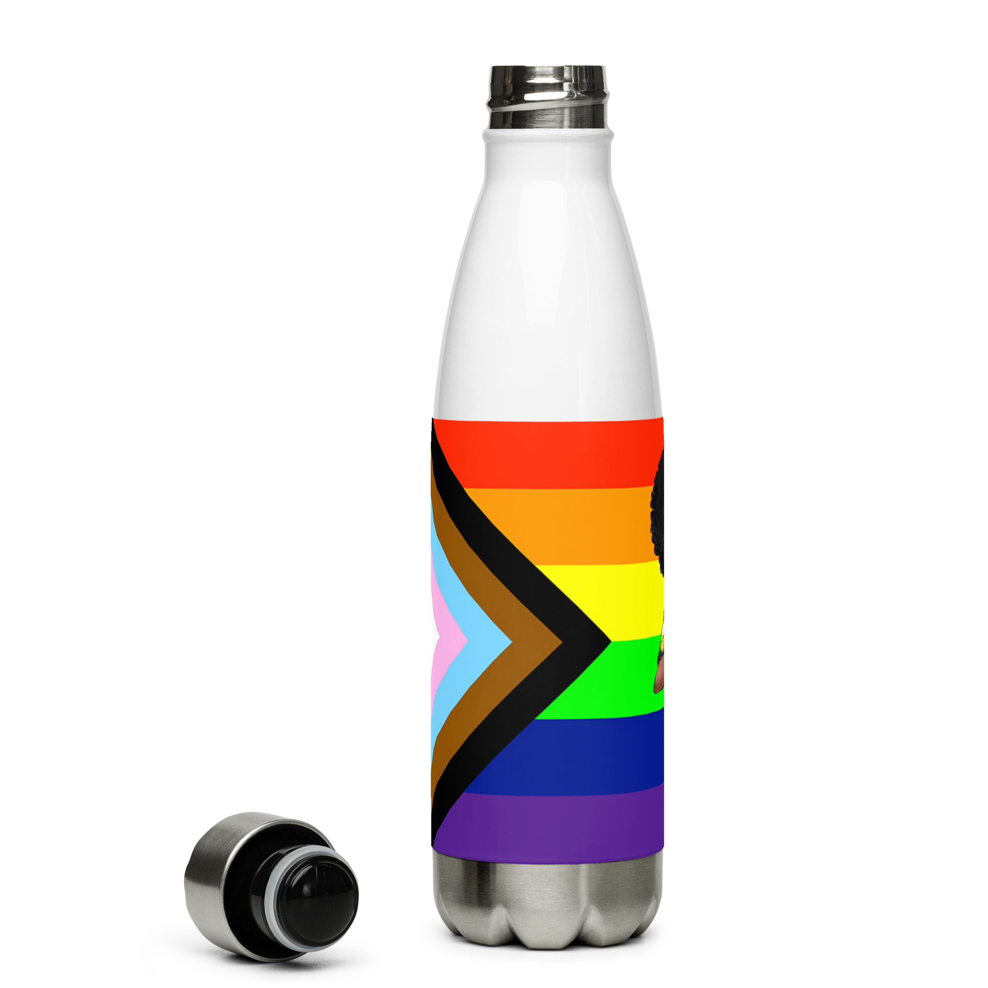 VOCE LINDX Non‑Binary & Intersex‑Inclusive Pride Stainless Steel Water Bottle – 500 ml Vacuum‑Insulated, Leak‑Proof