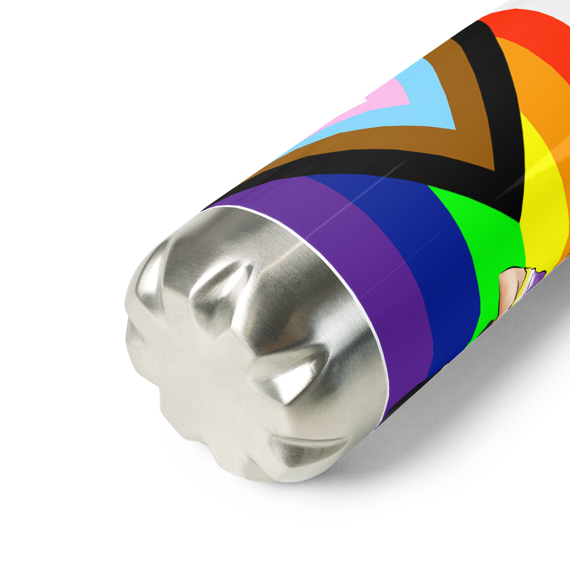 VOCE LINDX Intersex-Inclusive Nonbinary “Gender Is Over” Stainless Steel Water Bottle – 500 ml Vacuum Flask, Leak‑Proof