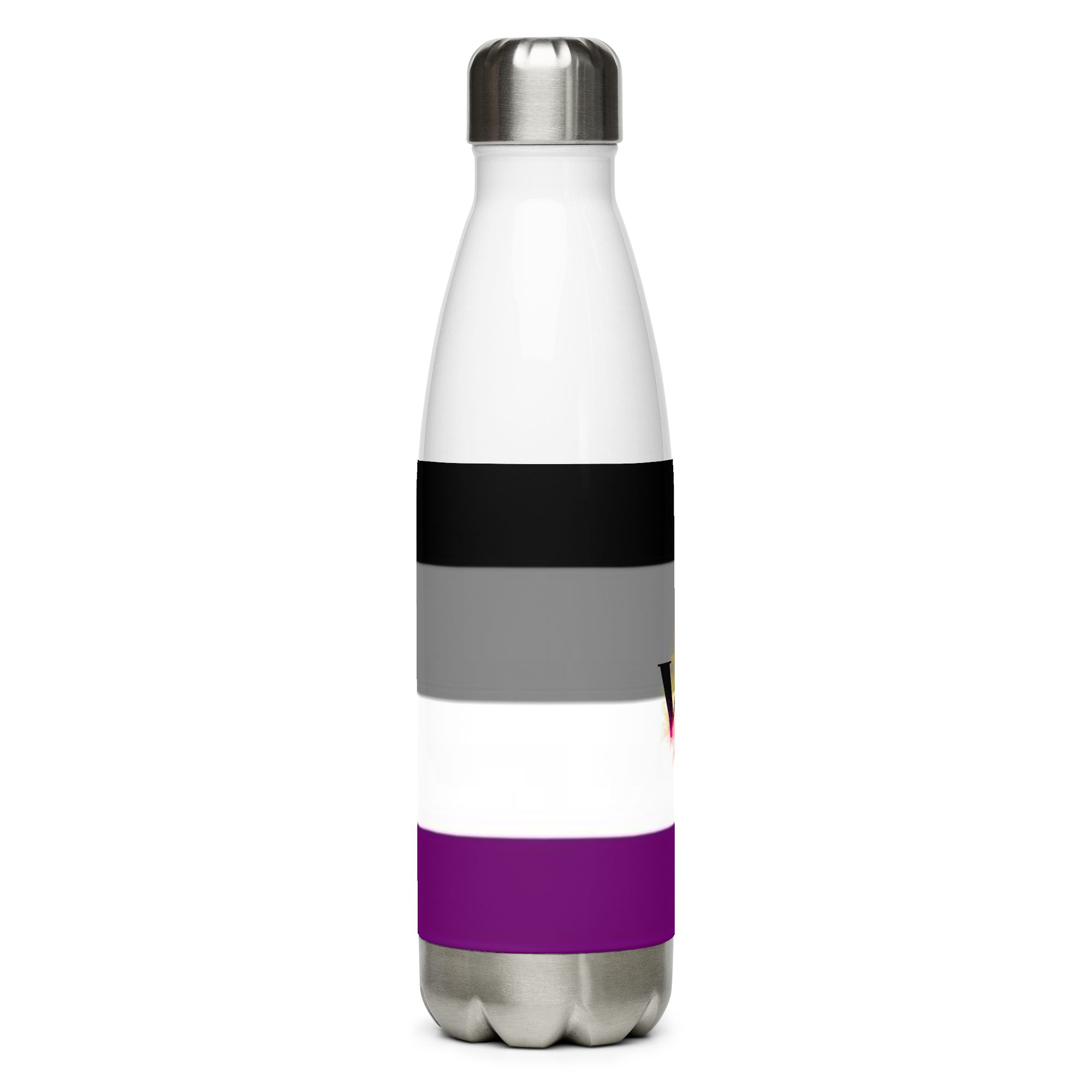 VOCE LINDX Asexual Flag Stainless Steel Water Bottle – 500 ml Vacuum-Insulated, Leak-Proof, Colourful Design