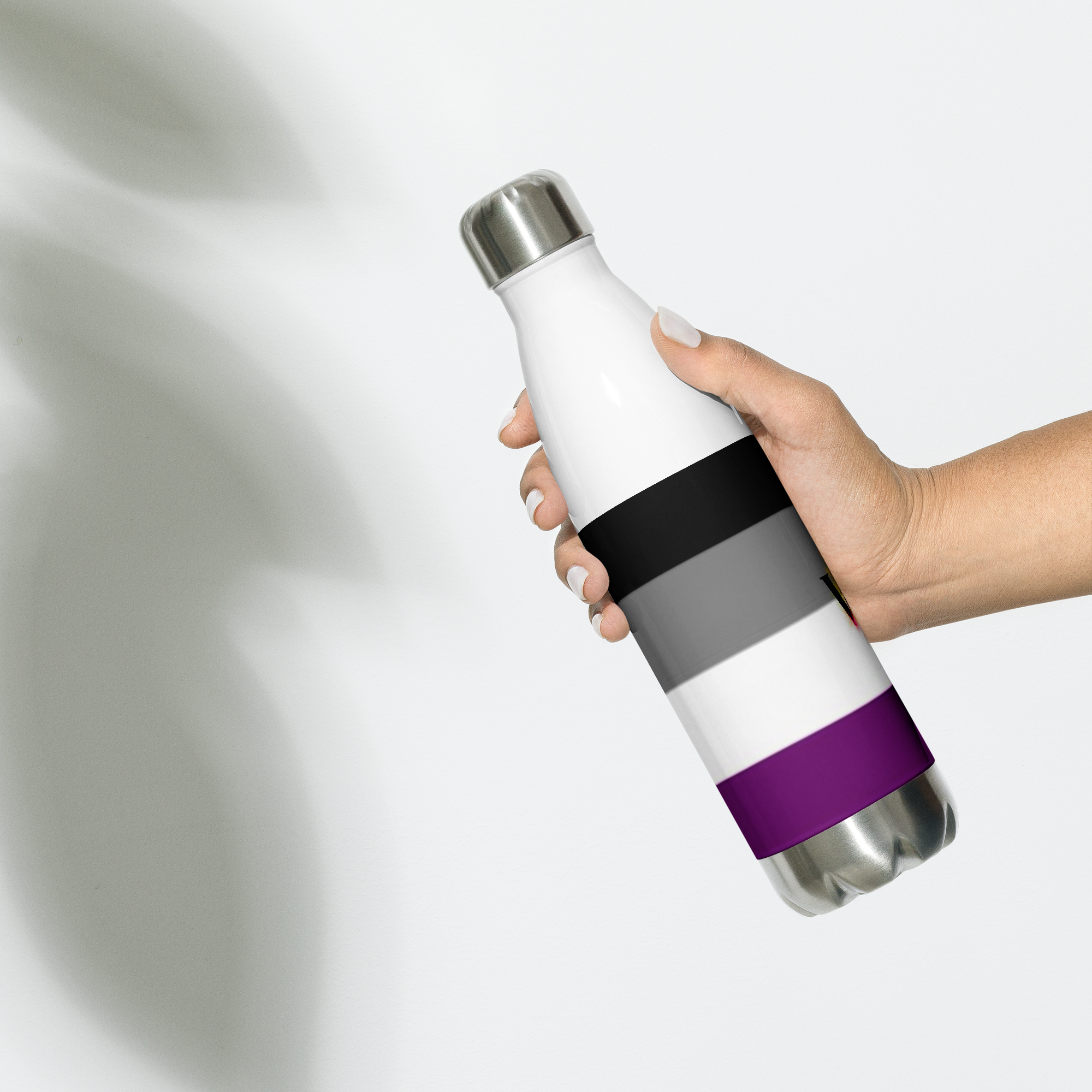 VOCE LINDX Asexual Flag Stainless Steel Water Bottle – 500 ml Vacuum-Insulated, Leak-Proof, Colourful Design