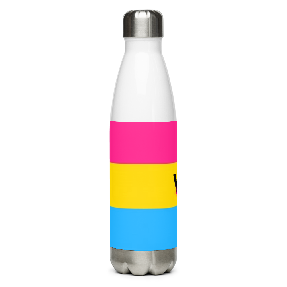 VOCE LINDX Pansexual Flag Stainless Steel Water Bottle – 500ml Insulated, Leak-Proof, BPA-Free, Gloss Finish