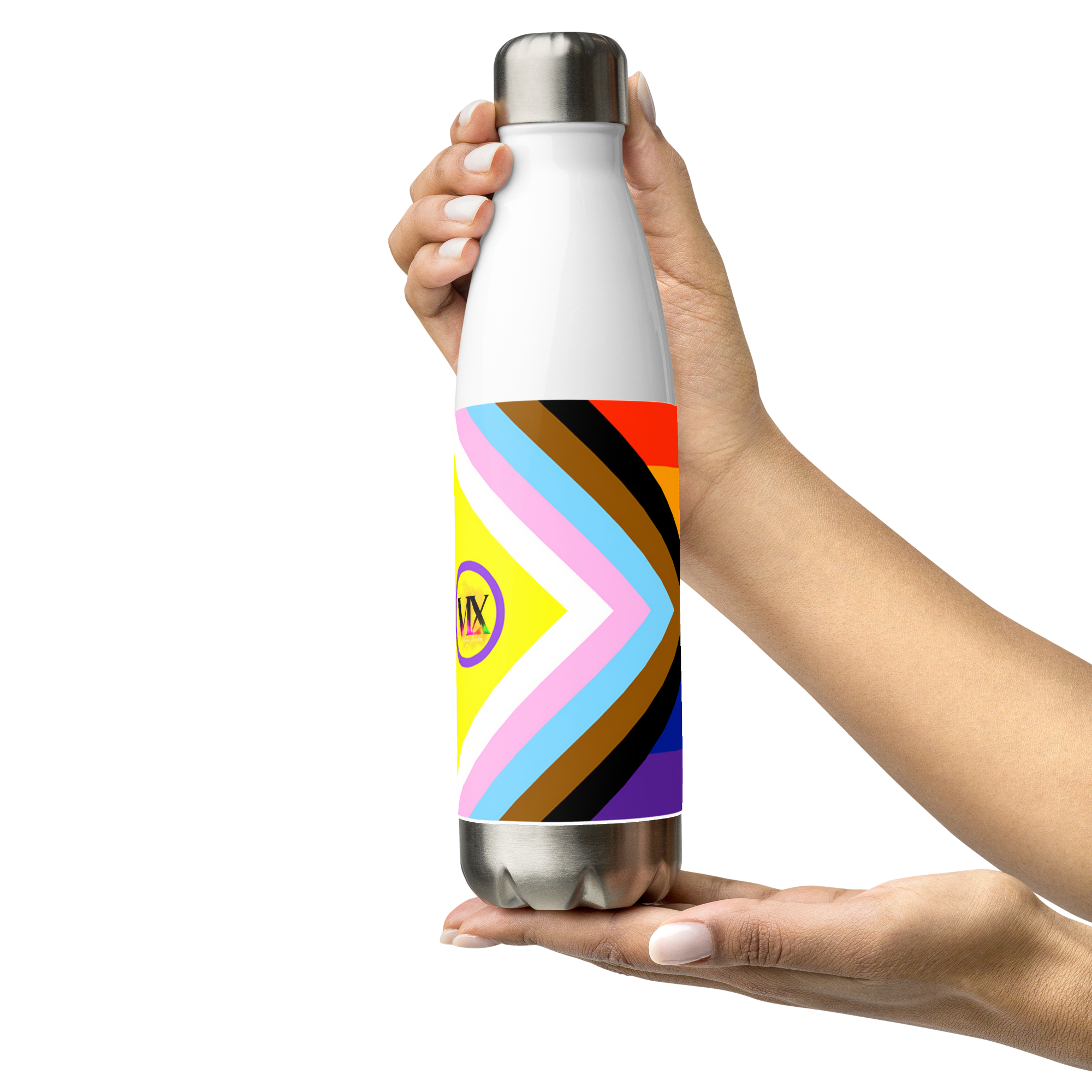 VOCE LINDX Intersex-Inclusive Nonbinary “Gender Is Over” Stainless Steel Water Bottle – 500 ml Vacuum Flask, Leak‑Proof