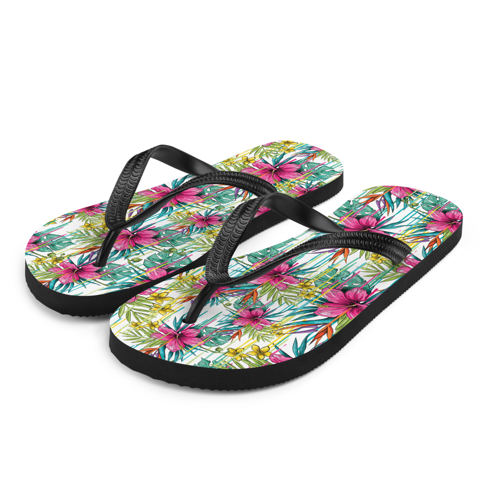 VOCE LINDX Pink Flower Flip Flops – Floral Design, Cushioned Sole & Non-slip Grip – Lightweight Summer Footwear
