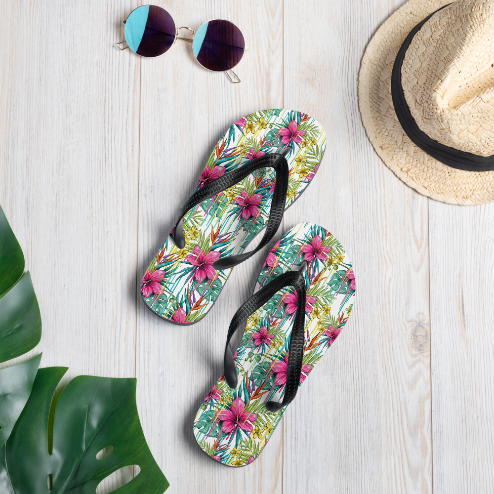 VOCE LINDX Pink Flower Flip Flops – Floral Design, Cushioned Sole & Non-slip Grip – Lightweight Summer Footwear