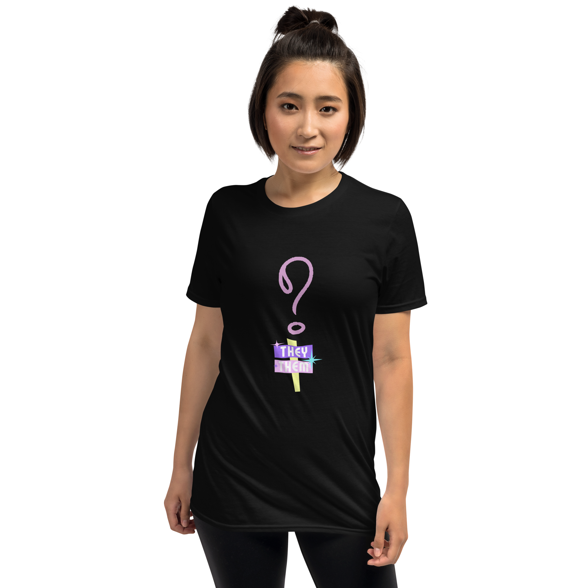 VOCE LINDX “They/Them” Short Sleeve T‑Shirt – 100 % Cotton Jersey, Pronoun-Statement Tee