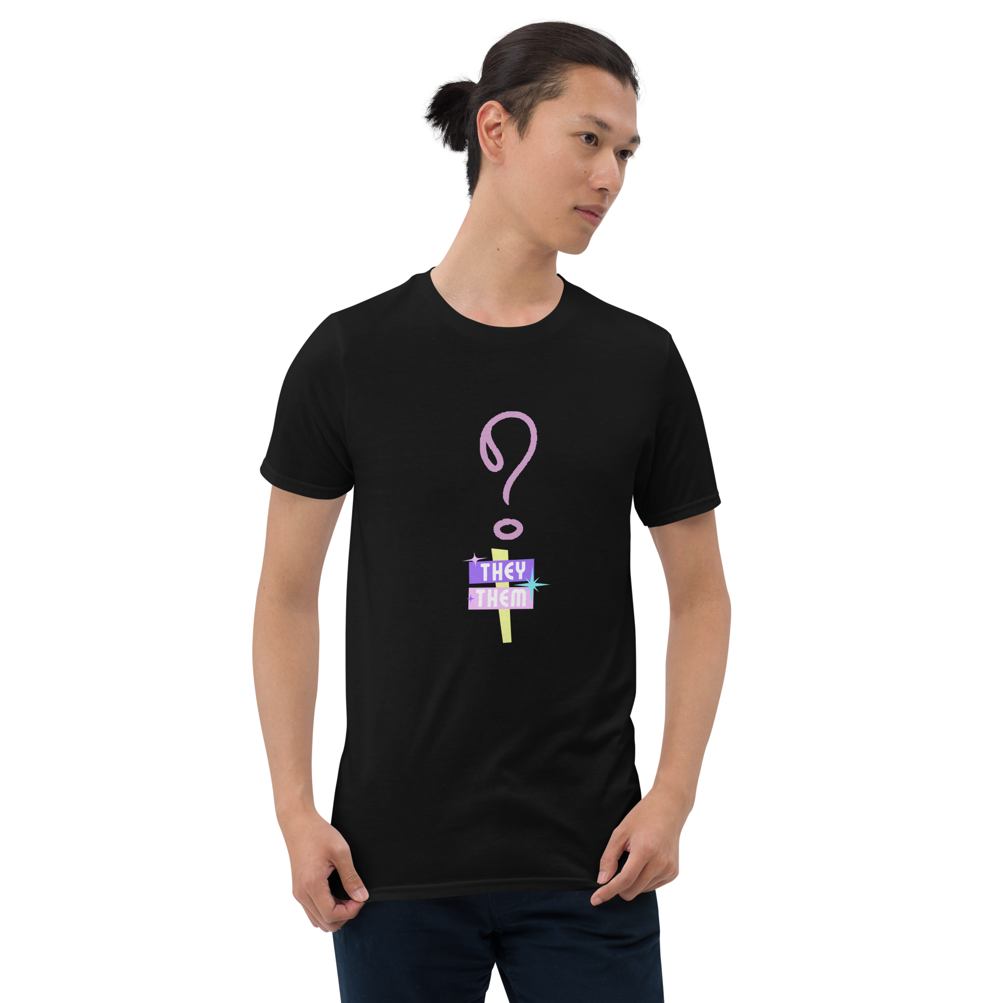 VOCE LINDX “They/Them” Short Sleeve T‑Shirt – 100 % Cotton Jersey, Pronoun-Statement Tee
