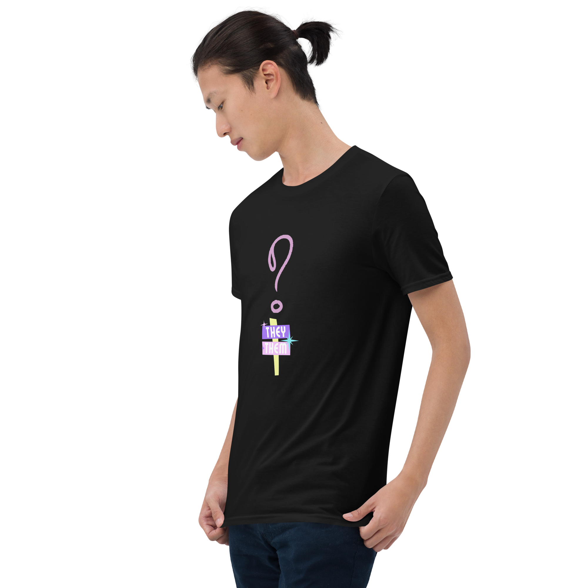 VOCE LINDX “They/Them” Short Sleeve T‑Shirt – 100 % Cotton Jersey, Pronoun-Statement Tee