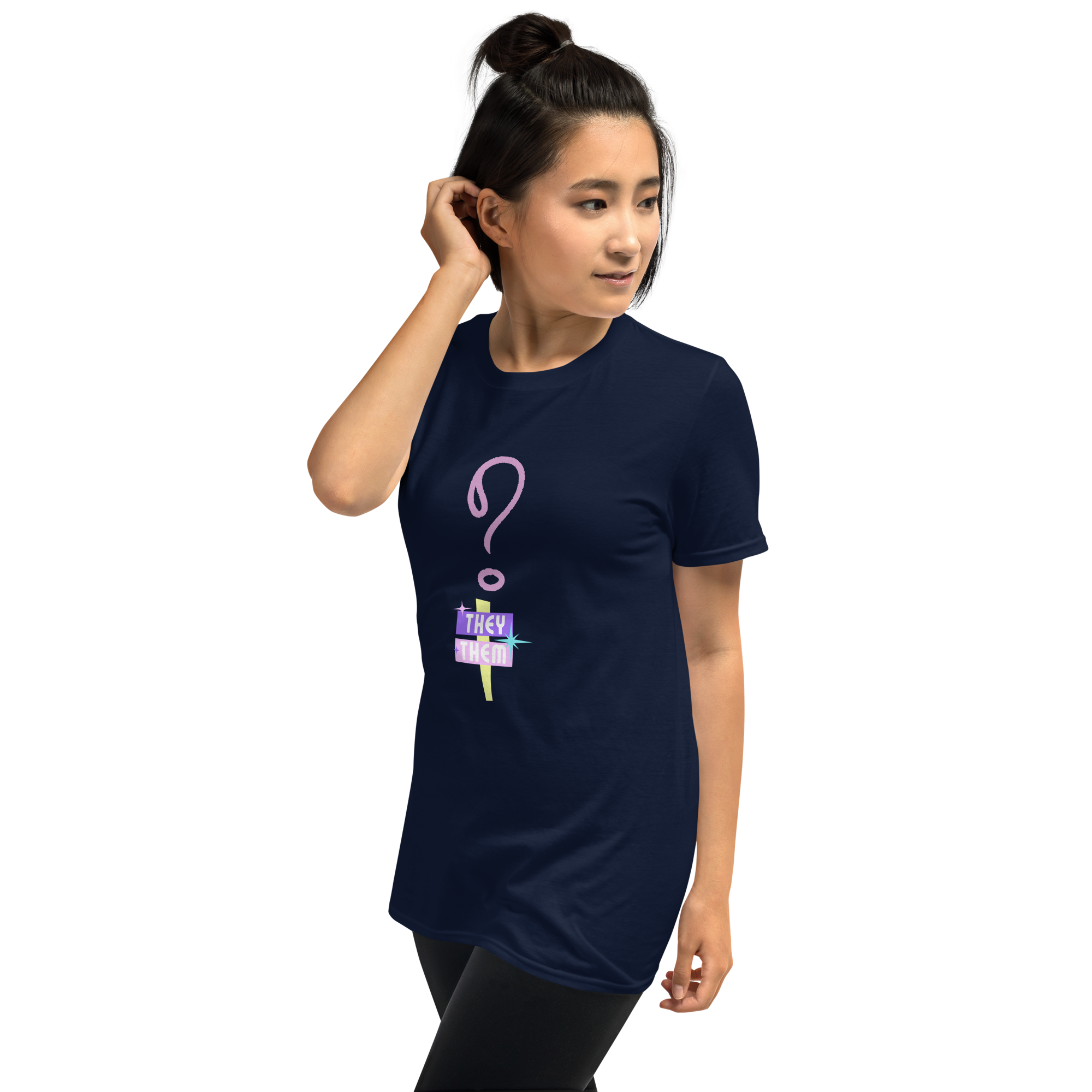 VOCE LINDX “They/Them” Short Sleeve T‑Shirt – 100 % Cotton Jersey, Pronoun-Statement Tee