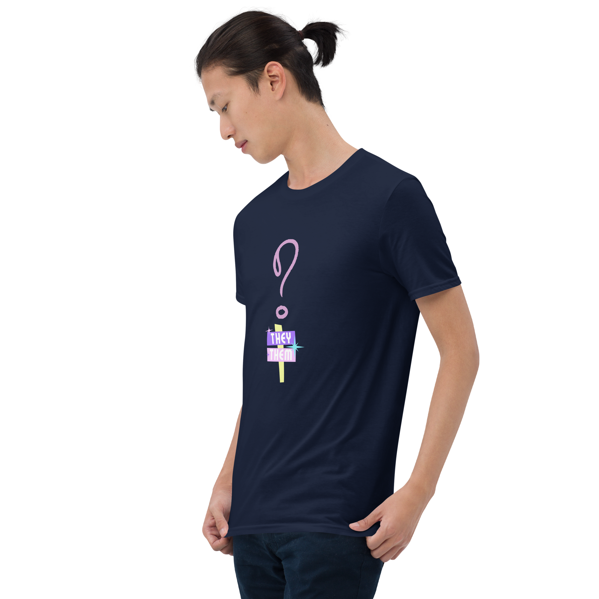 VOCE LINDX “They/Them” Short Sleeve T‑Shirt – 100 % Cotton Jersey, Pronoun-Statement Tee