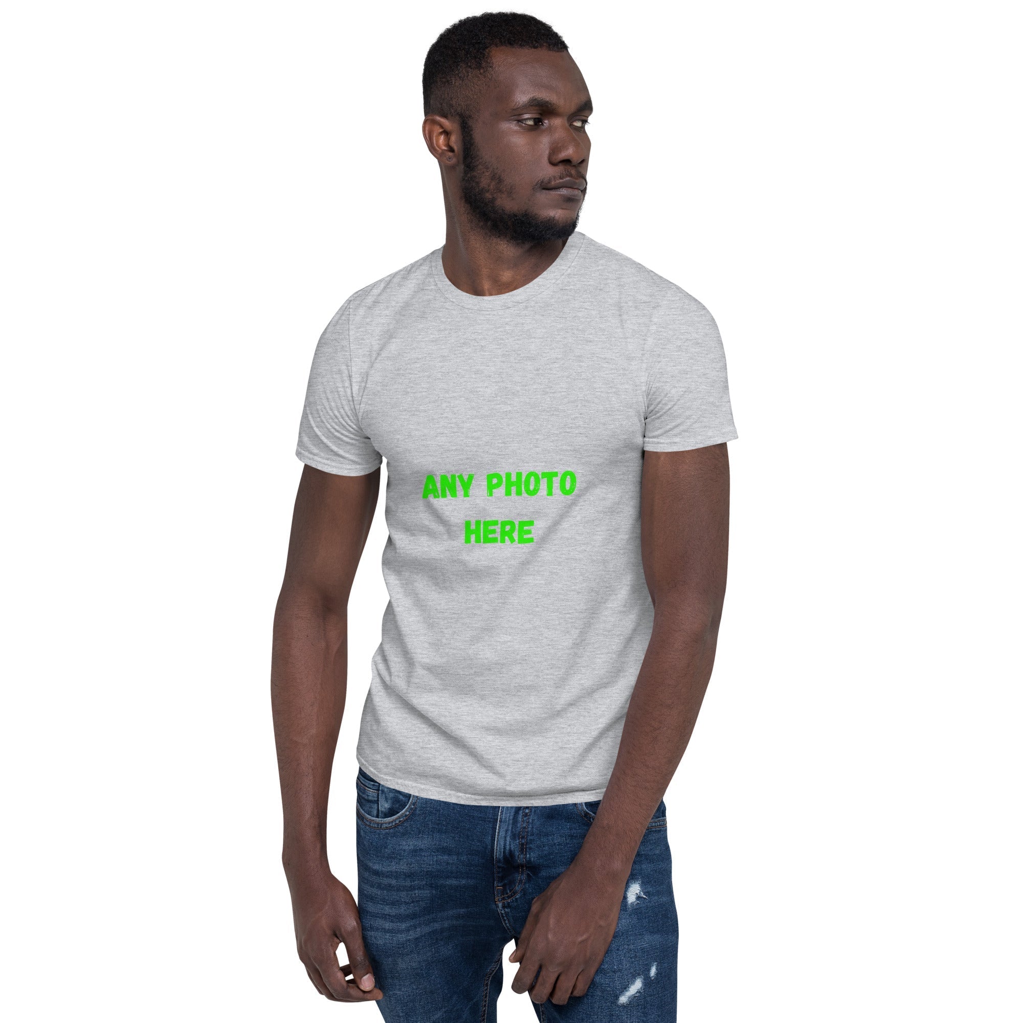 VOCE LINDX Short Sleeve T‑Shirt – Upload Your Photo or Image – 100 % Cotton Jersey, Personalised & Comfortable