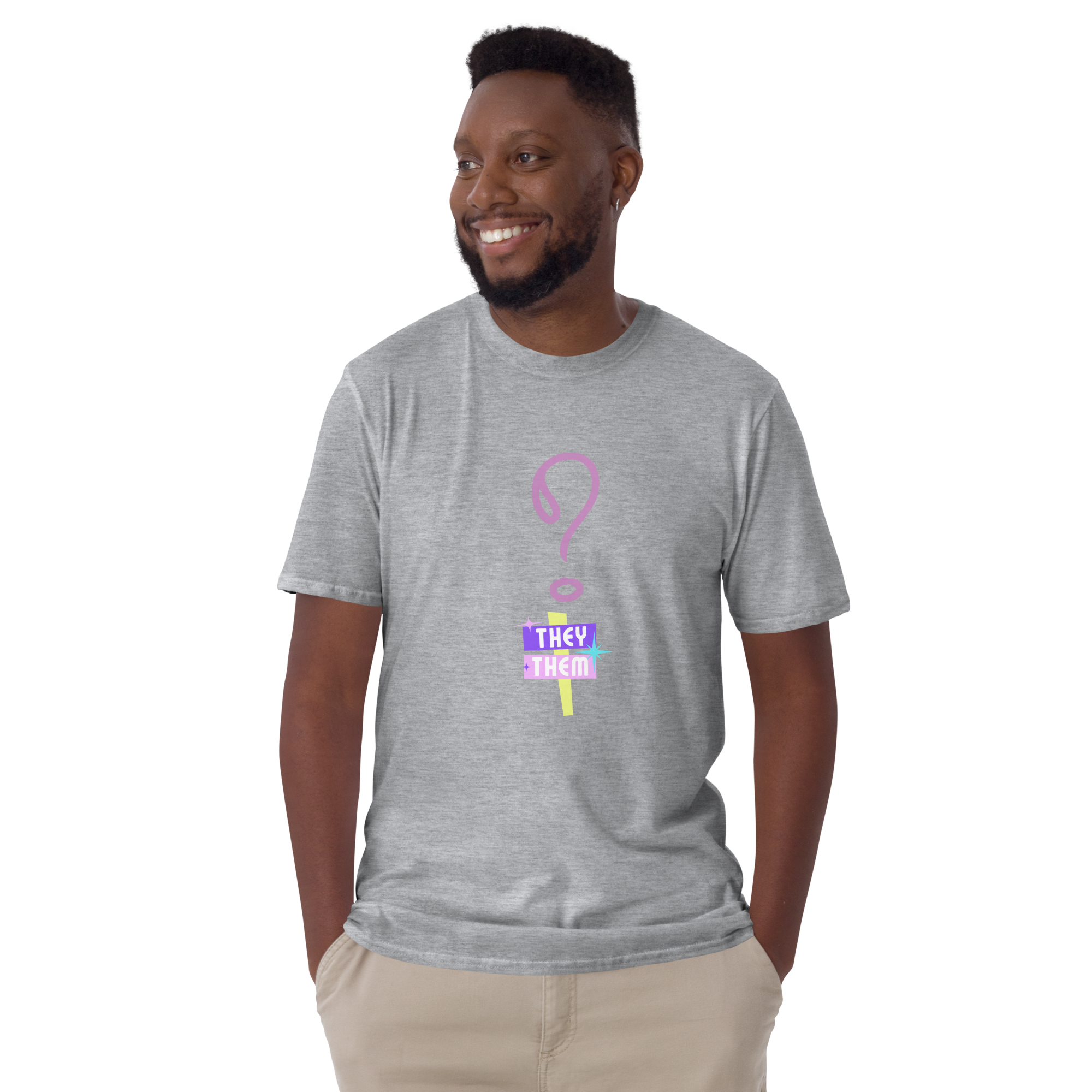 VOCE LINDX “They/Them” Short Sleeve T‑Shirt – 100 % Cotton Jersey, Pronoun-Statement Tee