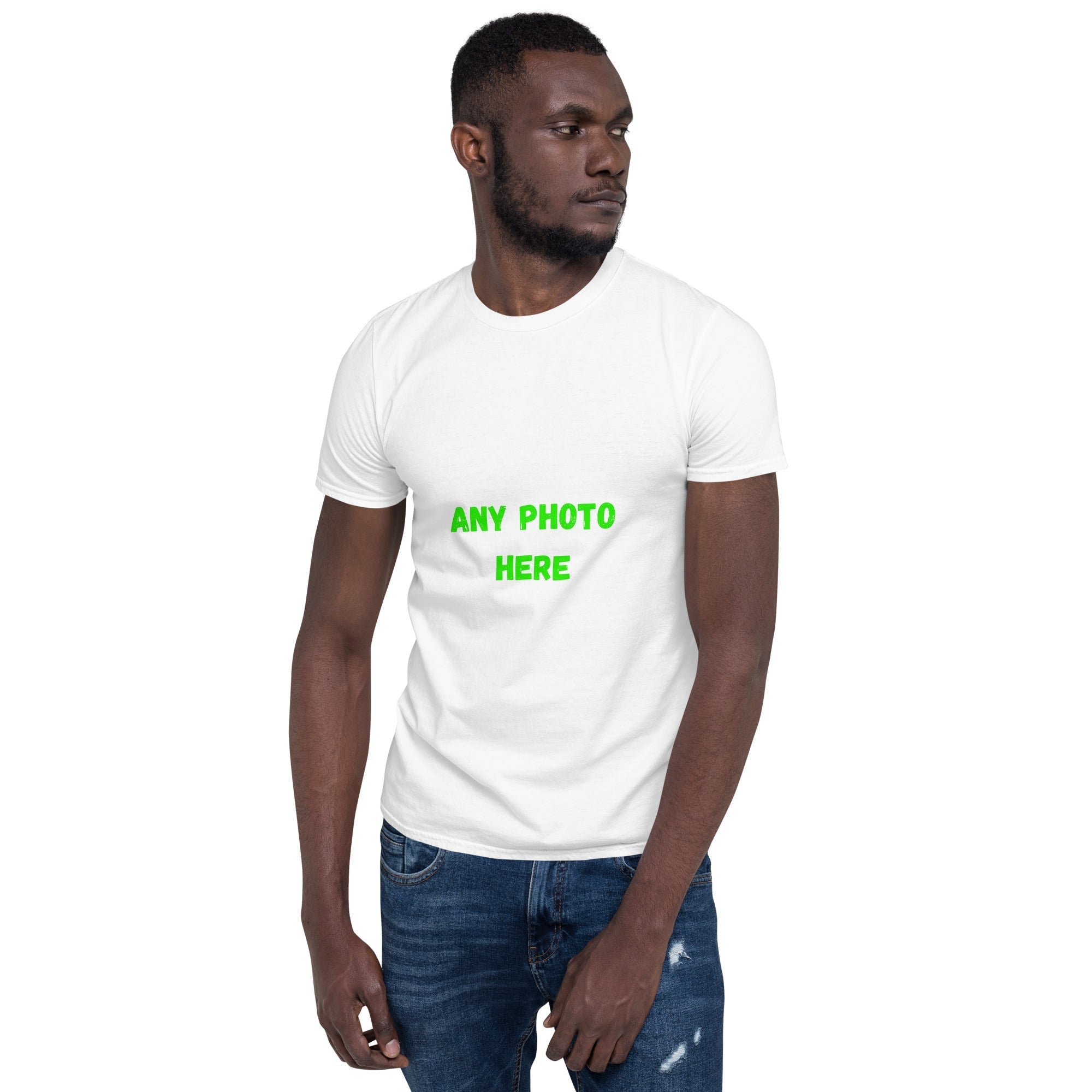 VOCE LINDX Short Sleeve T‑Shirt – Upload Your Photo or Image – 100 % Cotton Jersey, Personalised & Comfortable