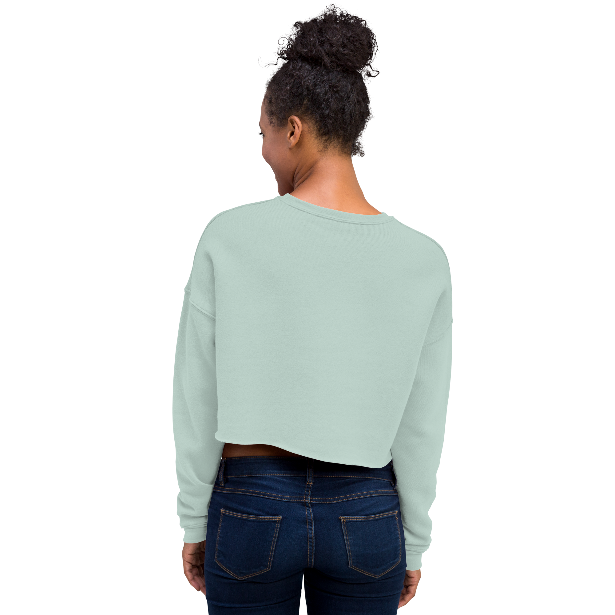 VOCE LINDX Cropped Sweatshirt – 50/50 Cotton–Poly Fleece, Ribbed Cuffs & Raw Hem – Custom Artwork