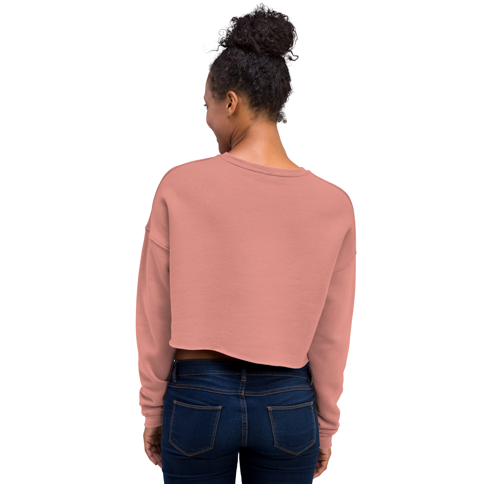VOCE LINDX Cropped Sweatshirt – 50/50 Cotton–Poly Fleece, Ribbed Cuffs & Raw Hem – Custom Artwork