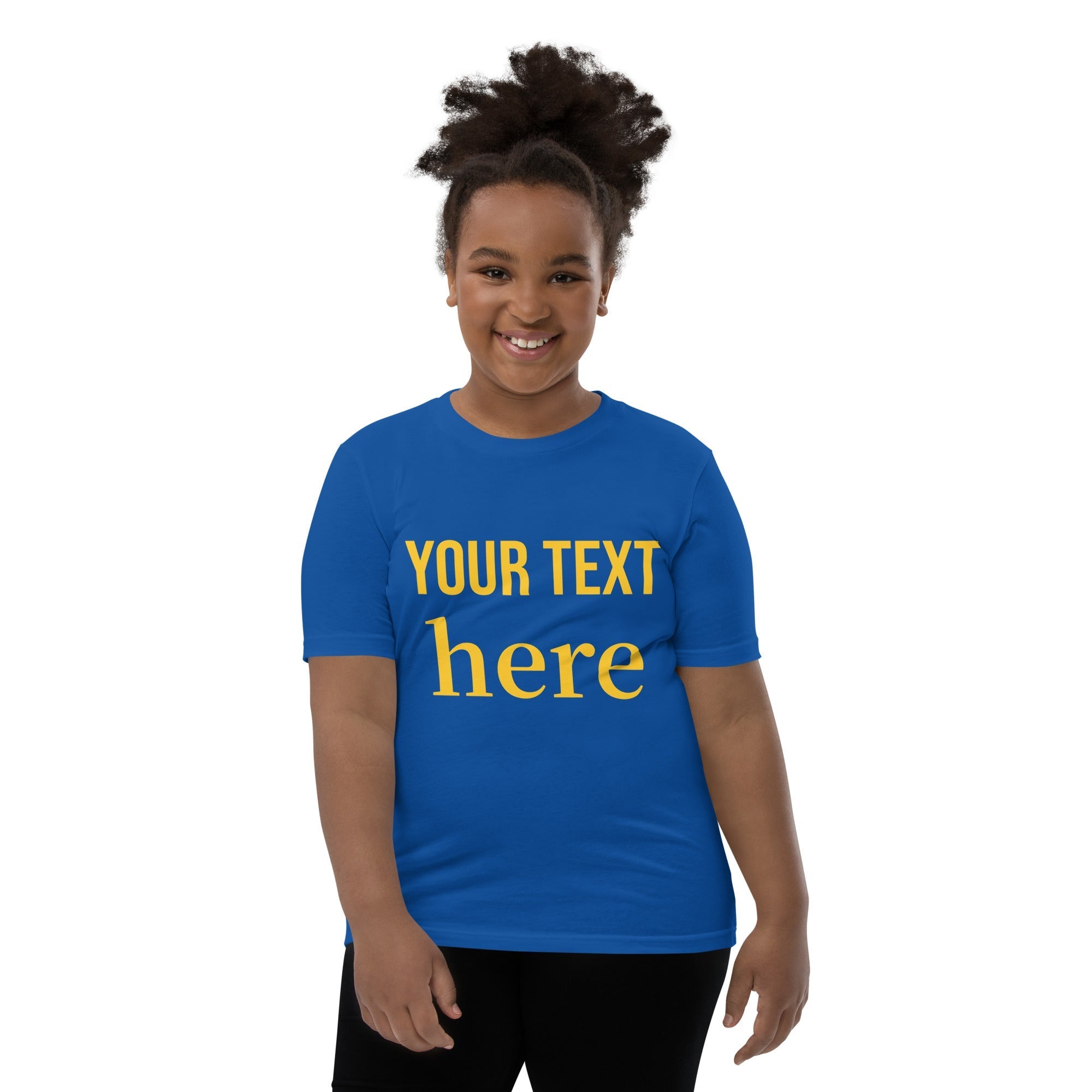 VOCE LINDX Youth Short‑Sleeve Tee – Upload Your Text or Message – 100 % Cotton Jersey, Comfortable & Customisable
