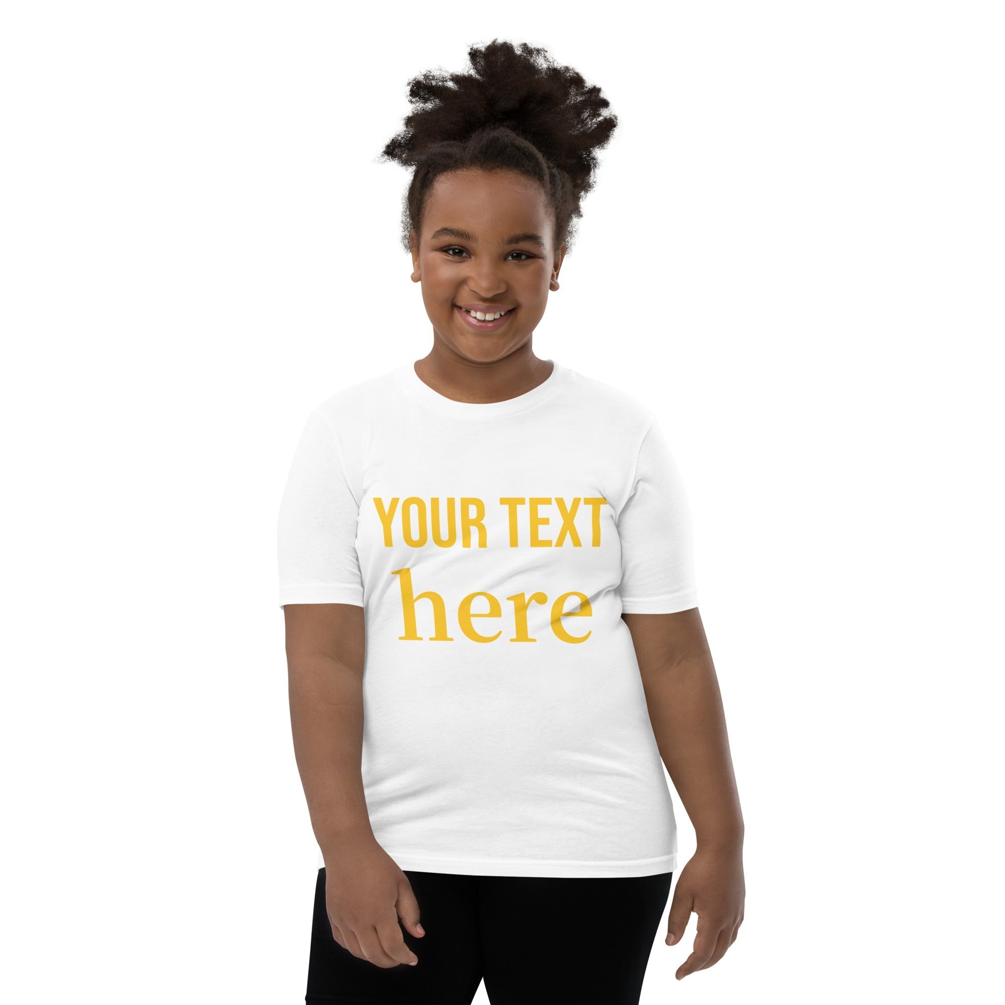 VOCE LINDX Youth Short‑Sleeve Tee – Upload Your Text or Message – 100 % Cotton Jersey, Comfortable & Customisable